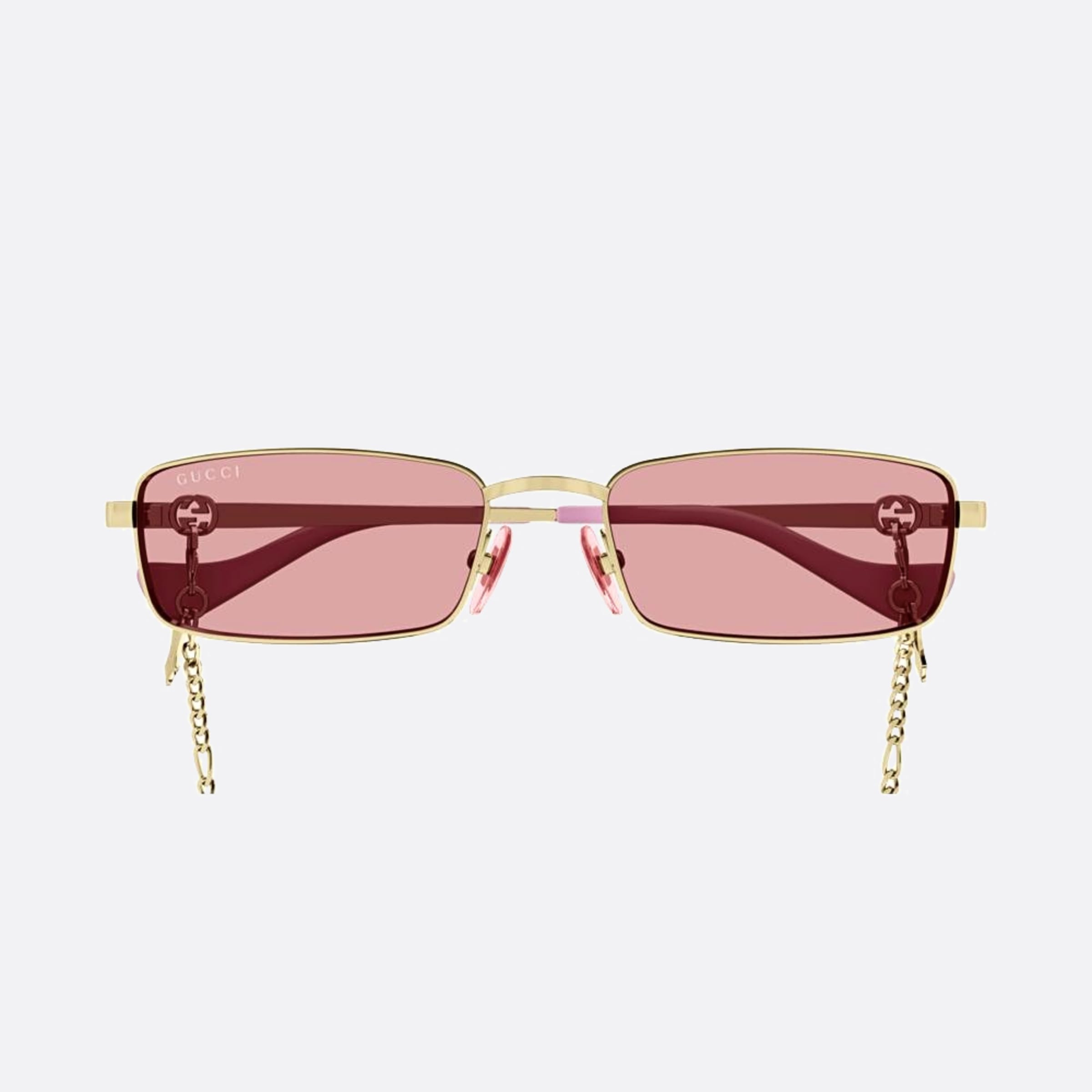 Gucci 56mm Gold Squared Woman Sunglasses - Main View