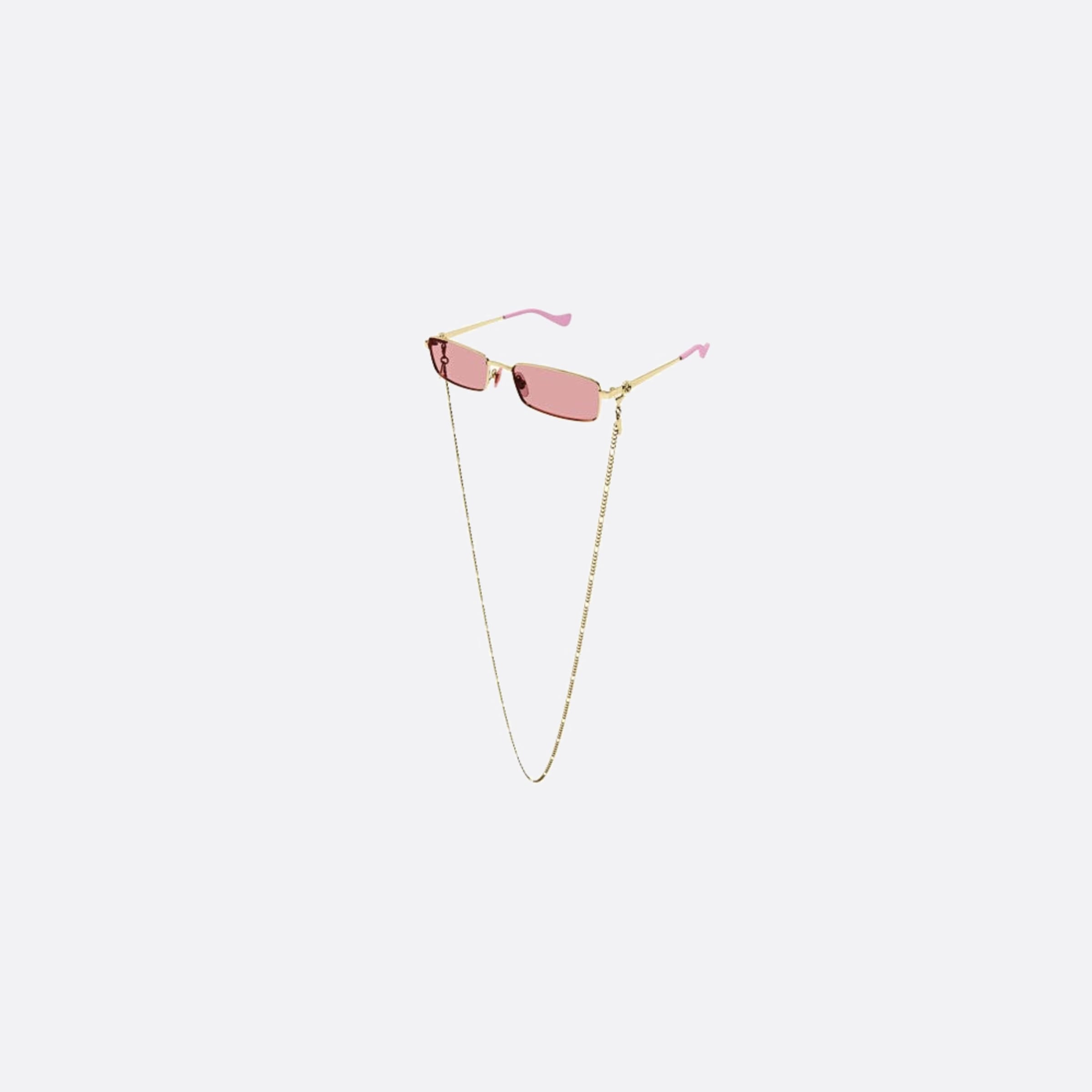 Gucci 56mm Gold Squared Woman Sunglasses - Lifestyle Shot