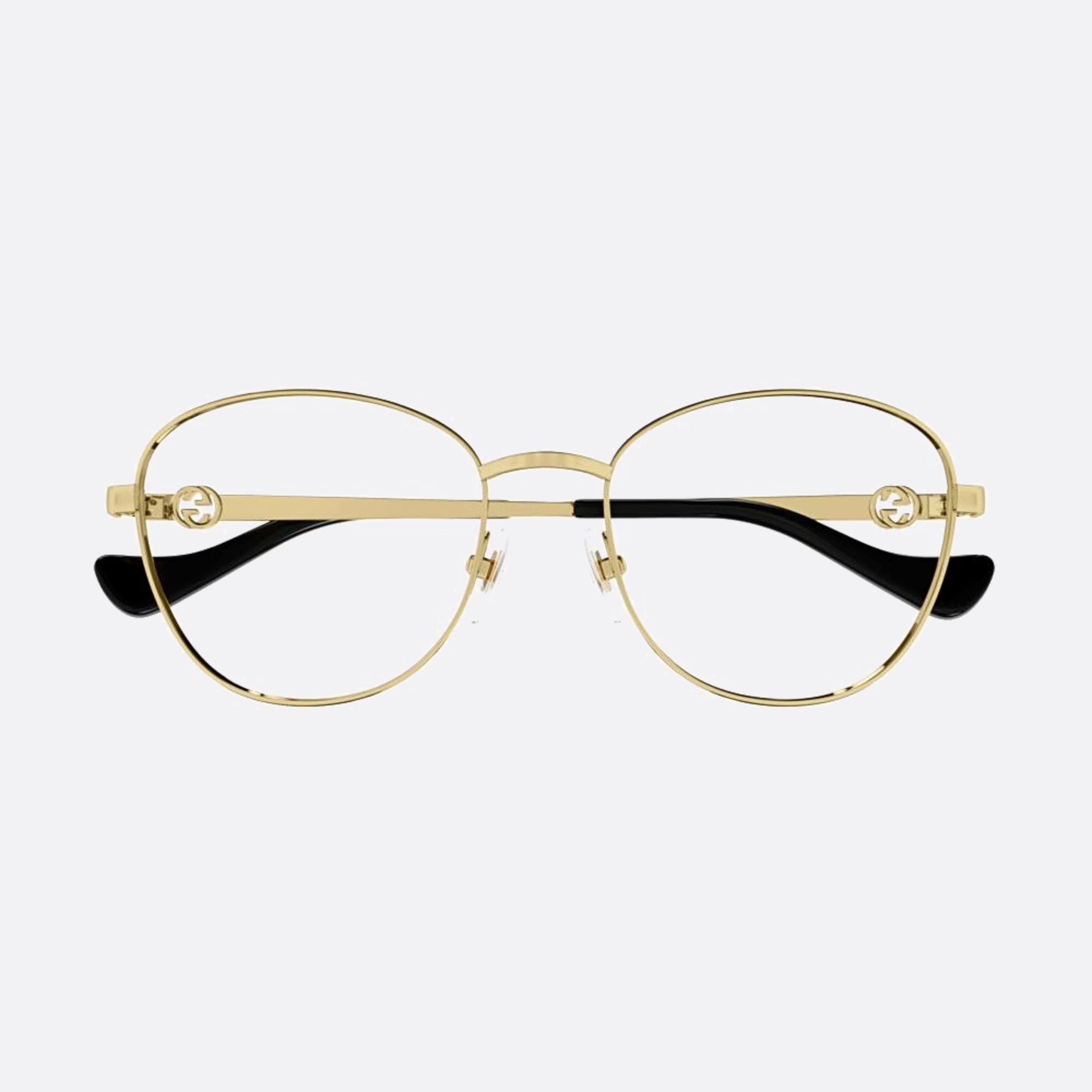 Gucci 54mm Black Round Woman Eyeglasses - Main View