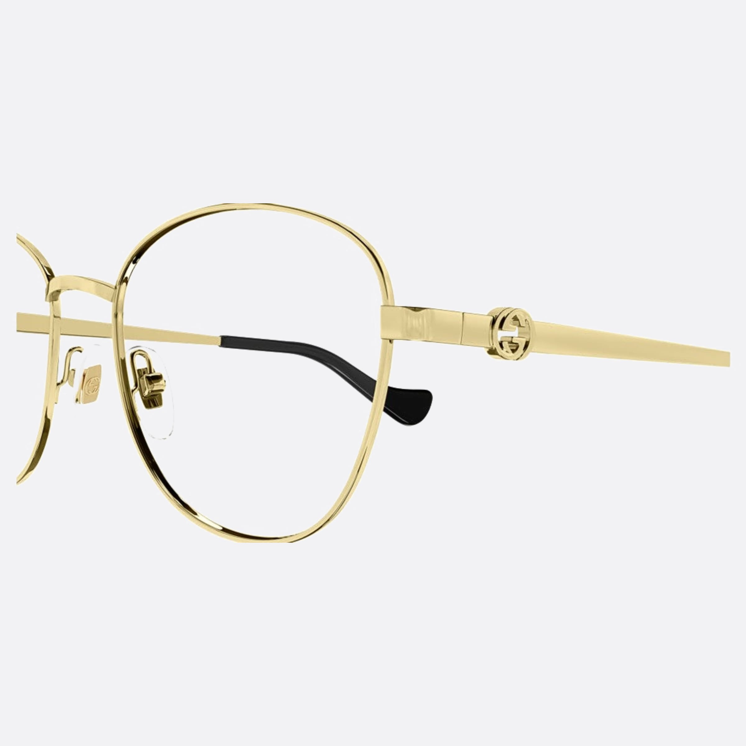 Gucci 54mm Black Round Woman Eyeglasses - Detail View