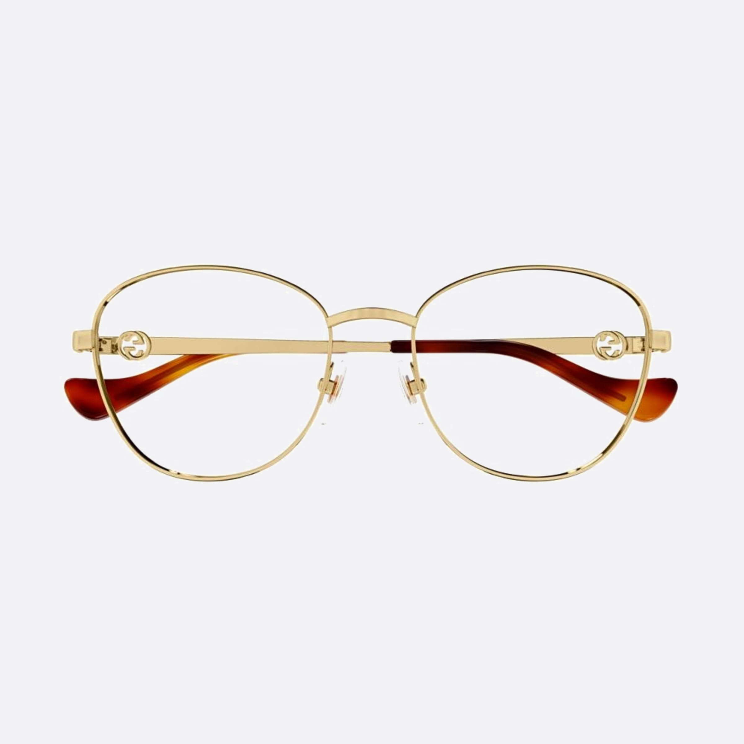 Gucci 54mm Havana Round Woman Eyeglasses - Main View