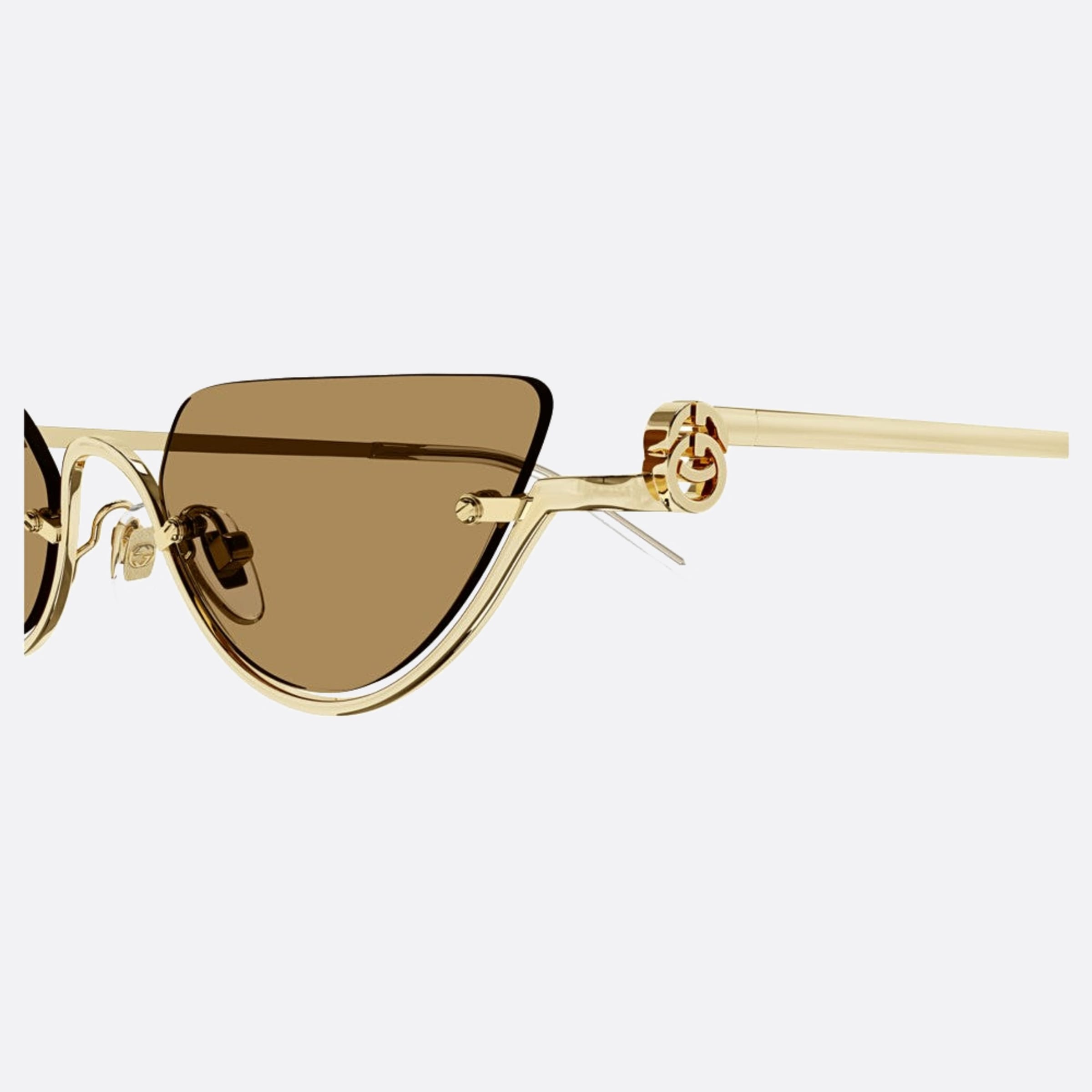 Gucci 53mm Ase Gold Cat Eye Woman Sunglasses - Detail View