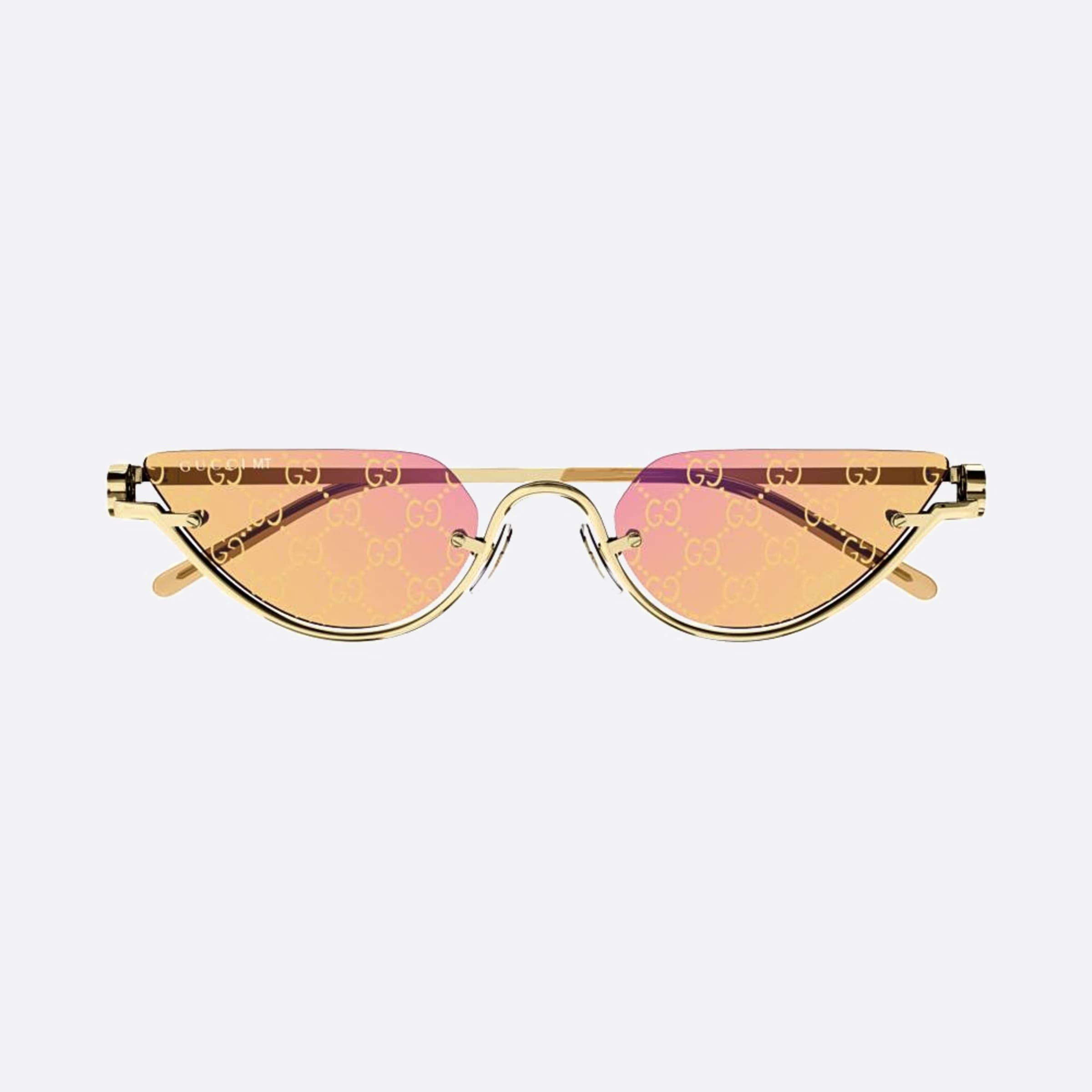 Gucci 53mm Gold Cat Eye Woman Sunglasses - Main View