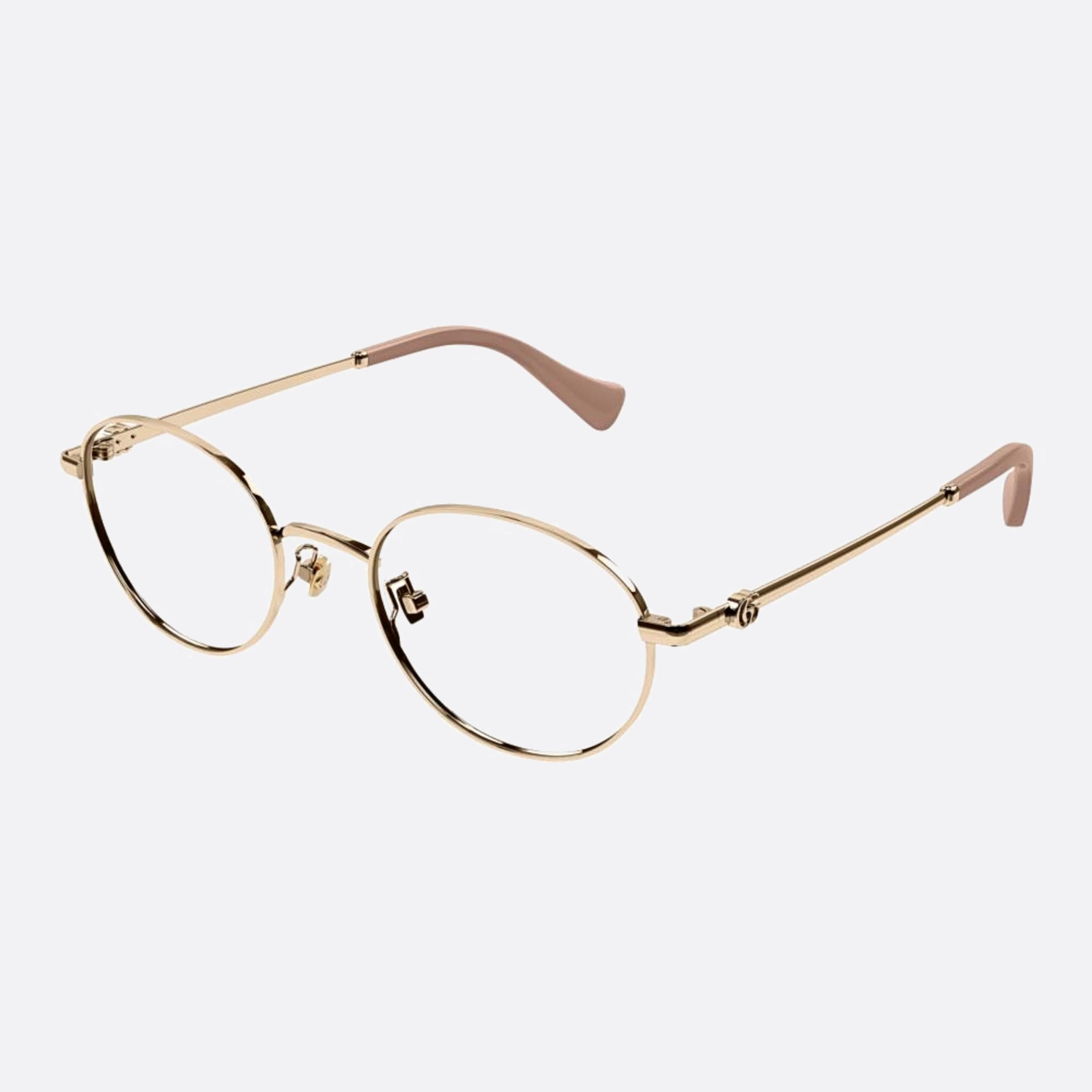 Gucci 50mm Gg1608ok Rgp Rose Gold Round Women Eyeglasses - Side View