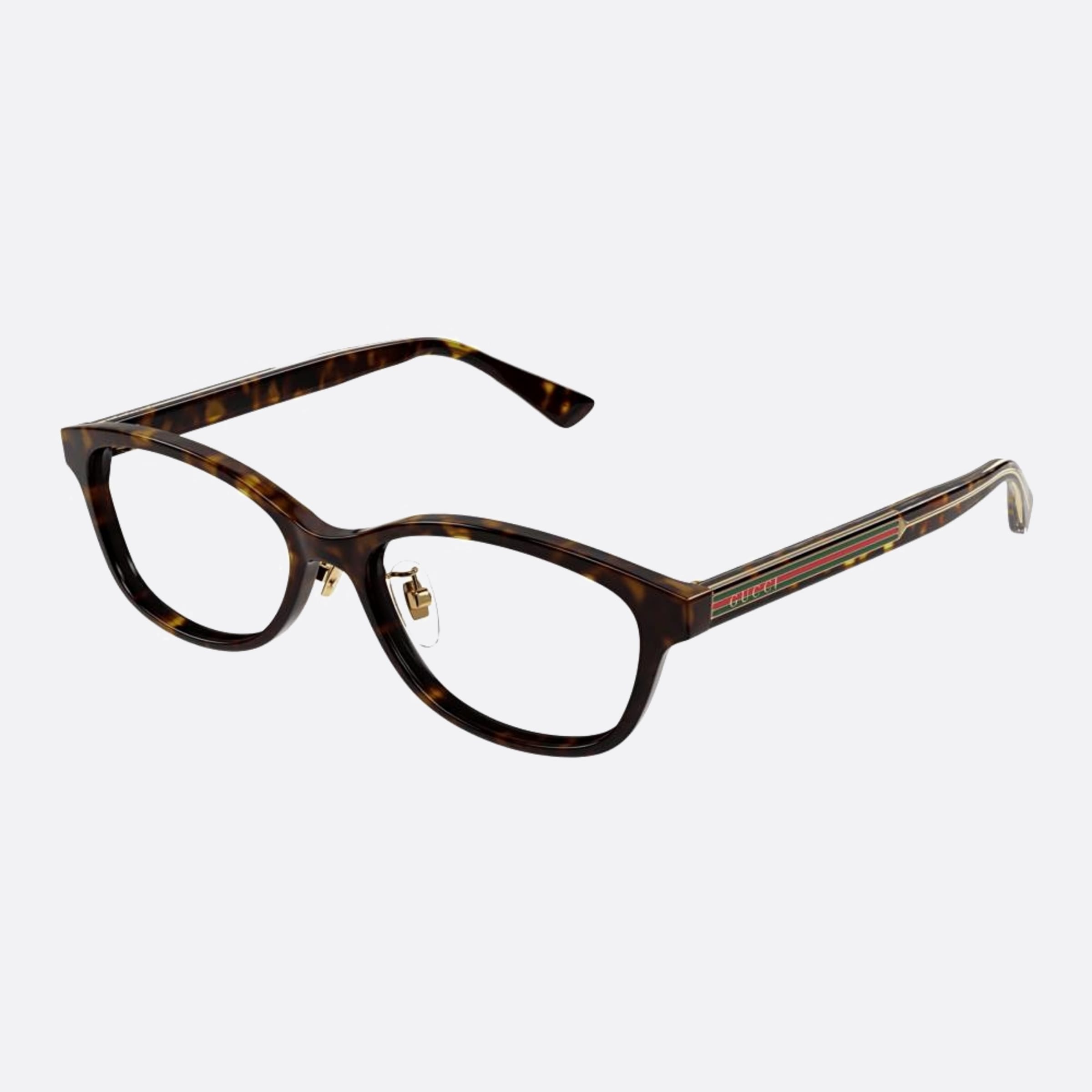 Gucci 54mm Gg1612oj Havana Round Unisex Eyeglasses - Side View