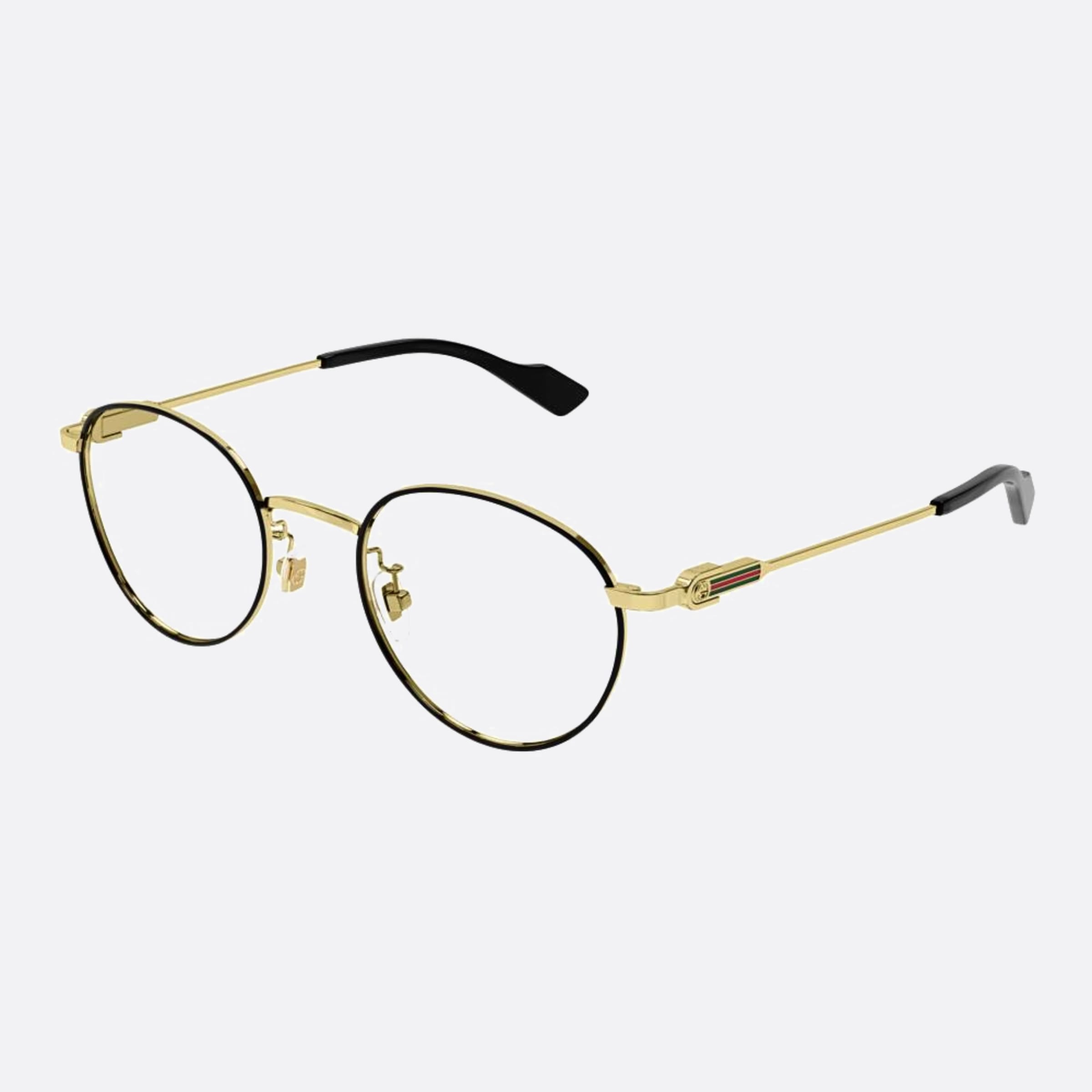 Gucci 49mm Gg1613oj Gold Round Women Eyeglasses - Side View