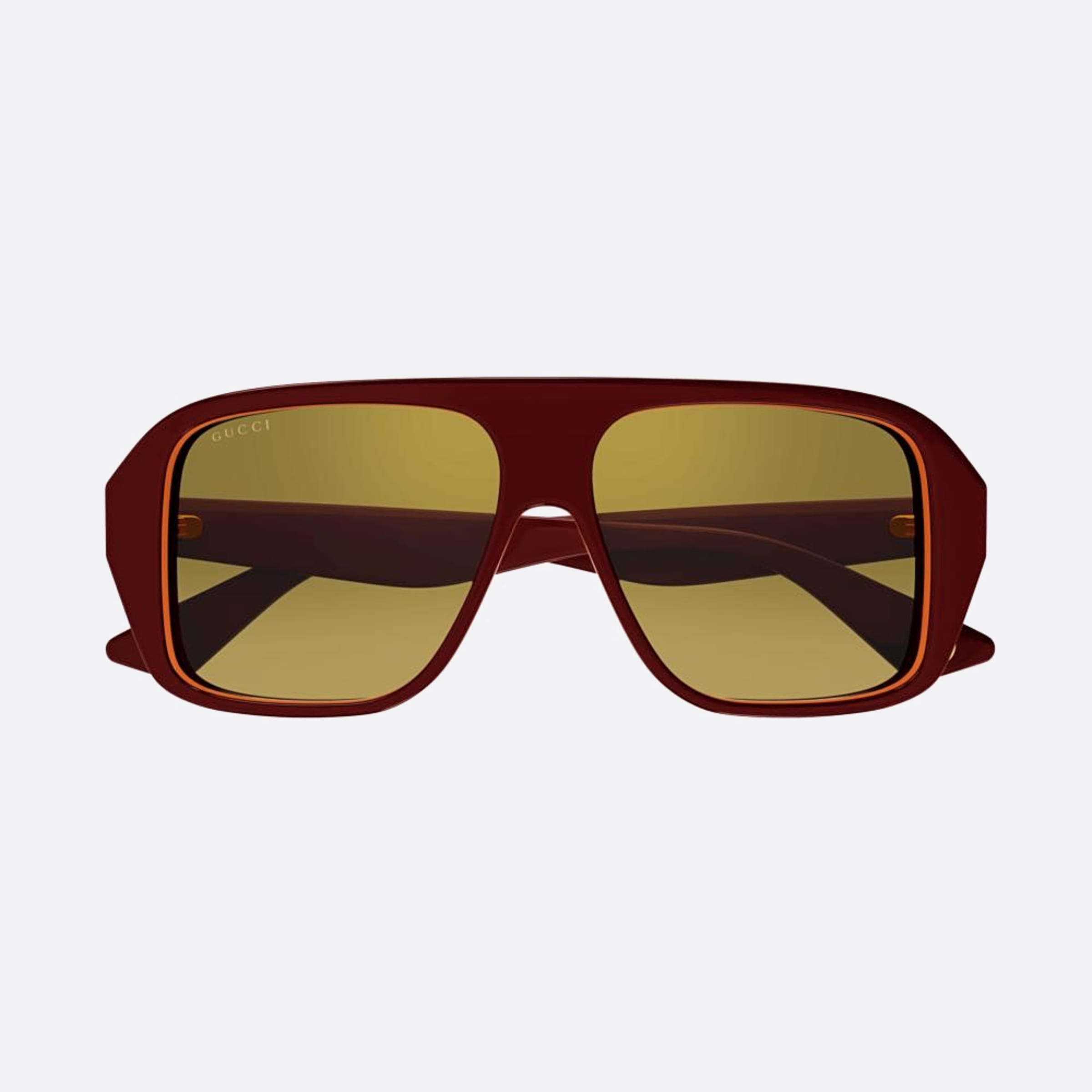 Gucci 57mm Red Pilot Man Sunglasses - Main View