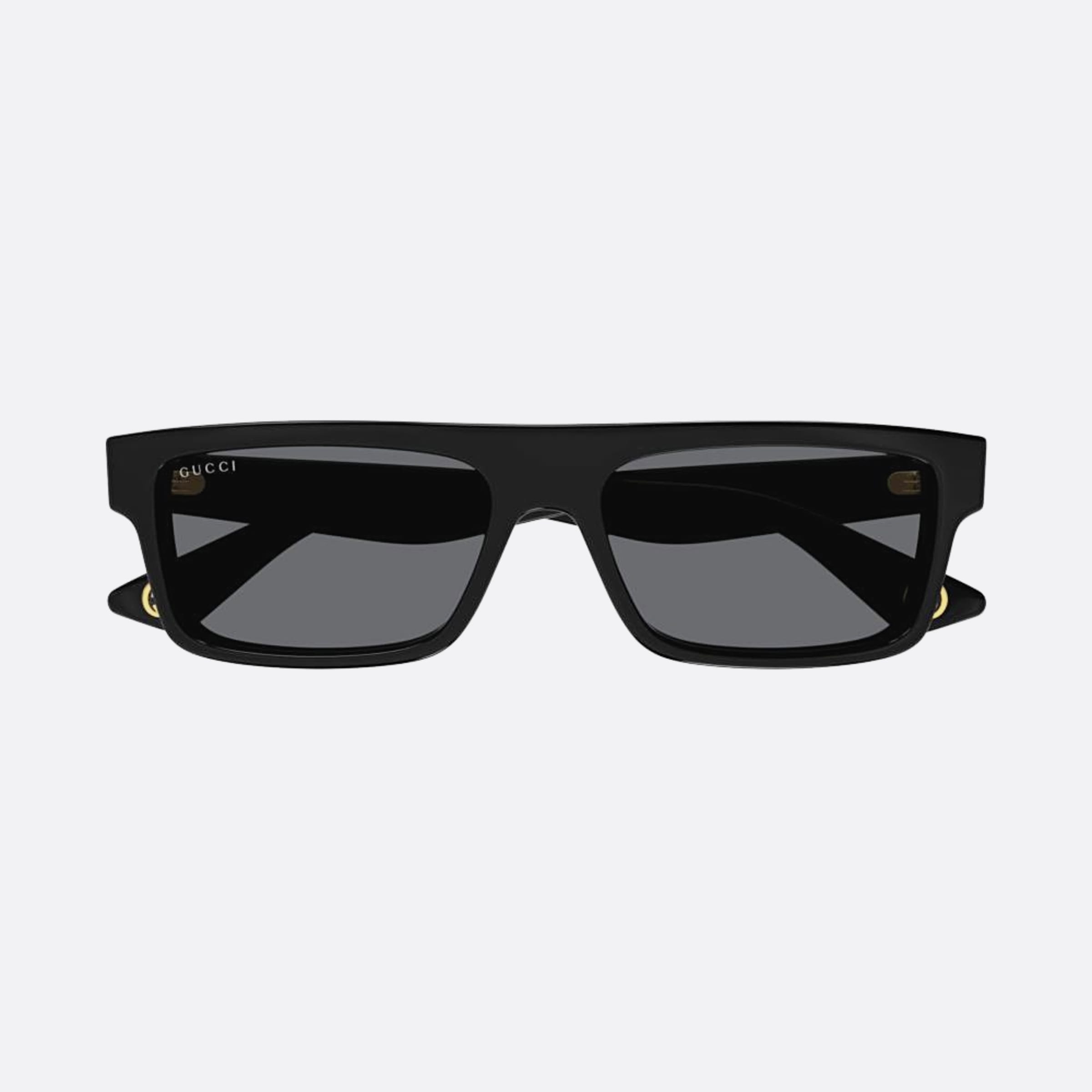 Gucci 57mm Black Squared Man Sunglasses - Main View