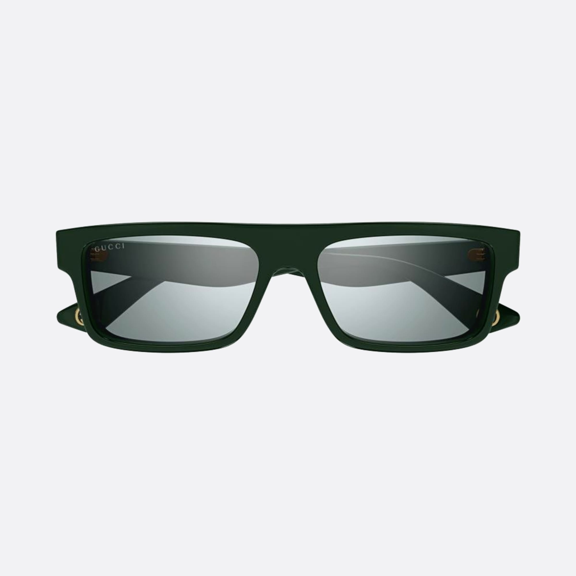 Gucci 57mm Grs Green Squared Man Sunglasses - Main View