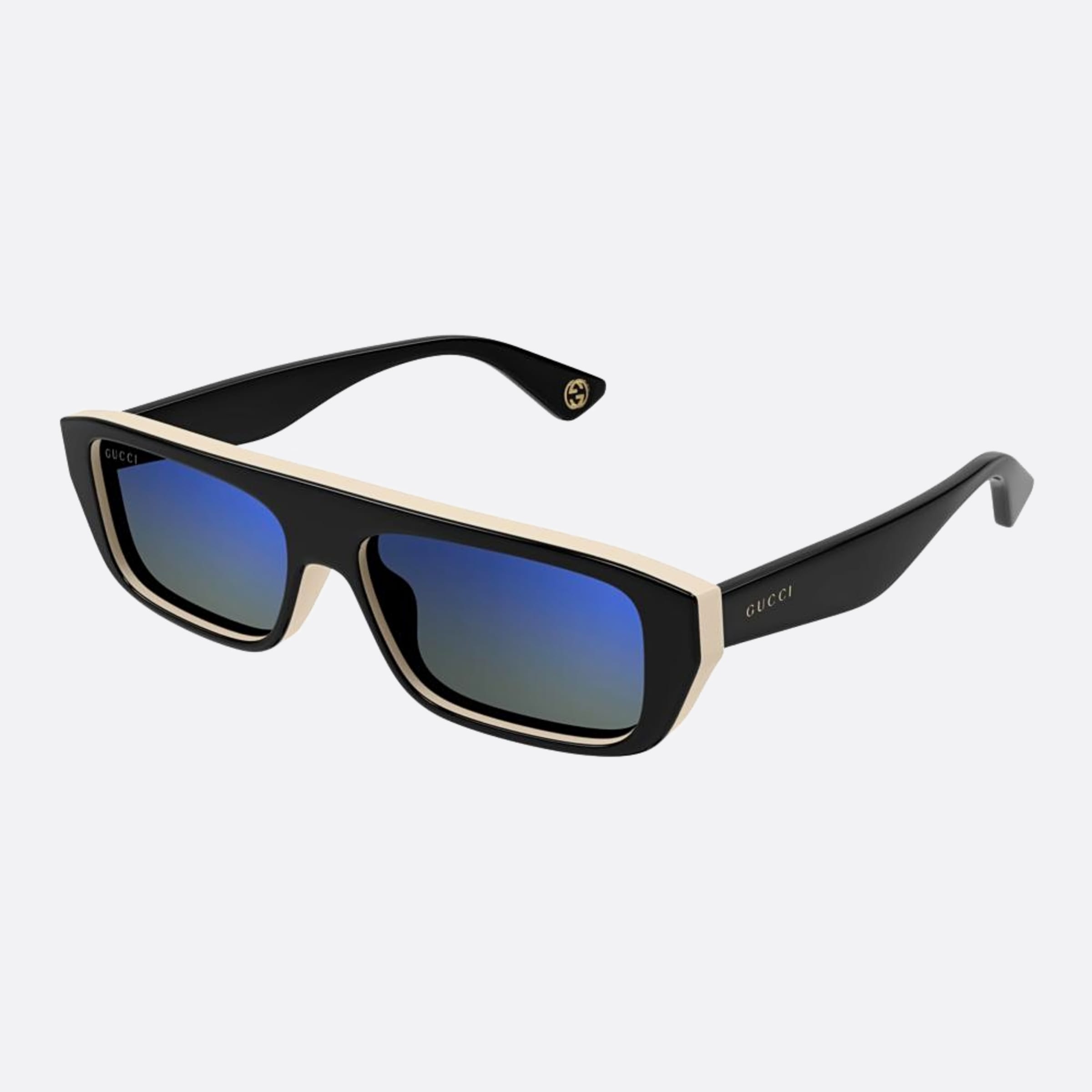 Gucci 56mm Bwb Black Squared Man Sunglasses - Side View