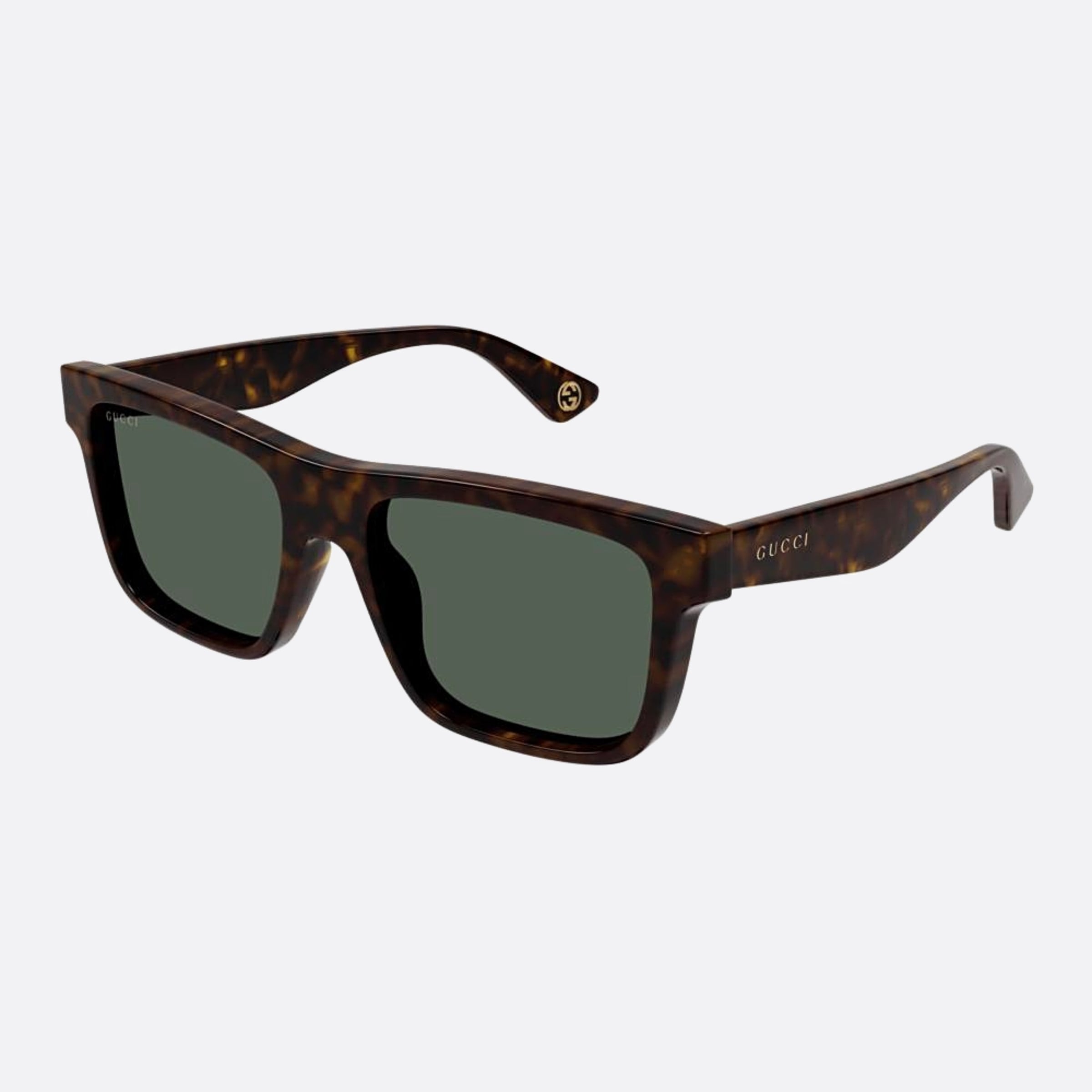Gucci 56mm Asq Havana Squared Man Sunglasses - Side View