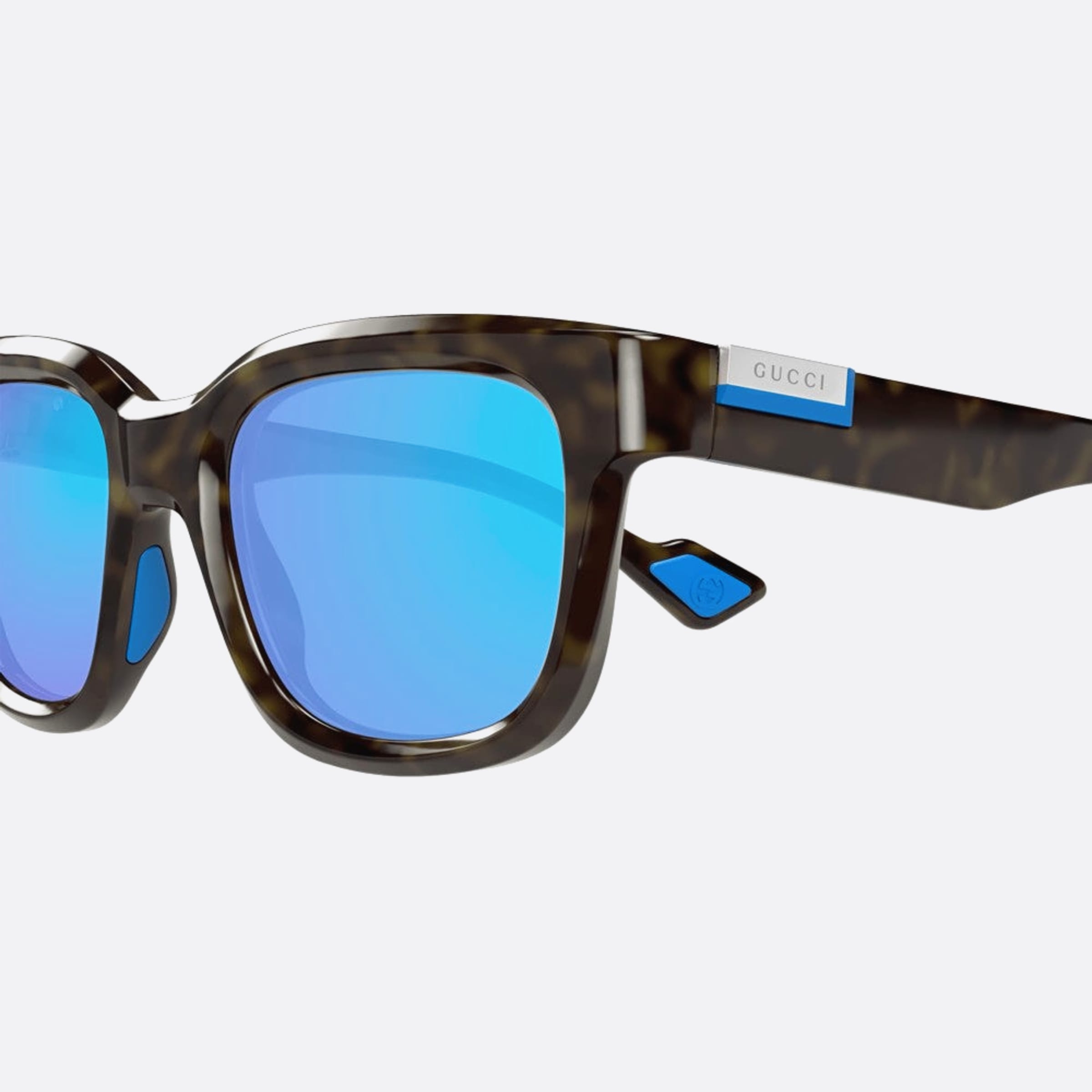 Gucci 53mm Hbl Havana Squared Man Sunglasses - Detail View