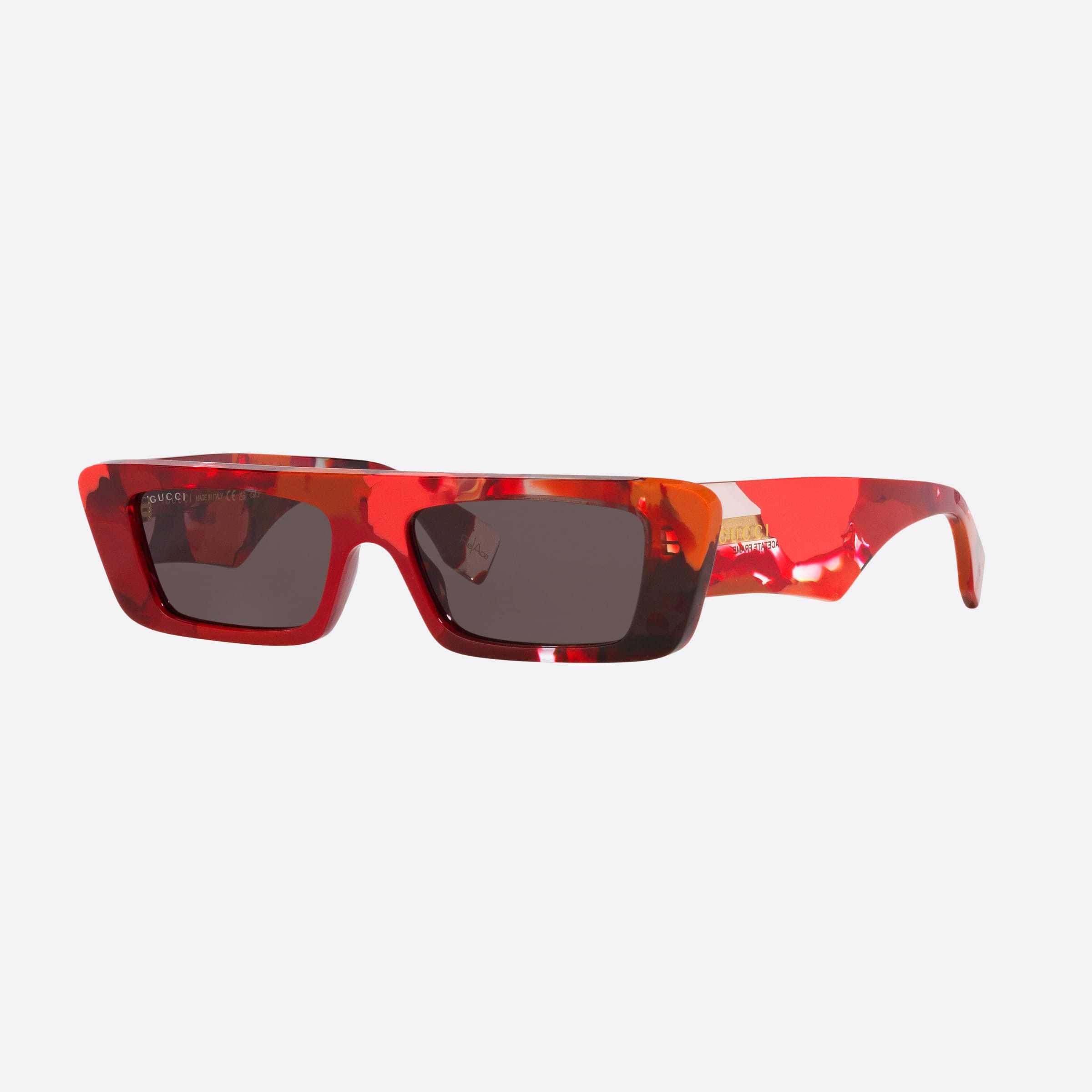 Gucci 54mm Red Rectangle Man Sunglasses - Main View