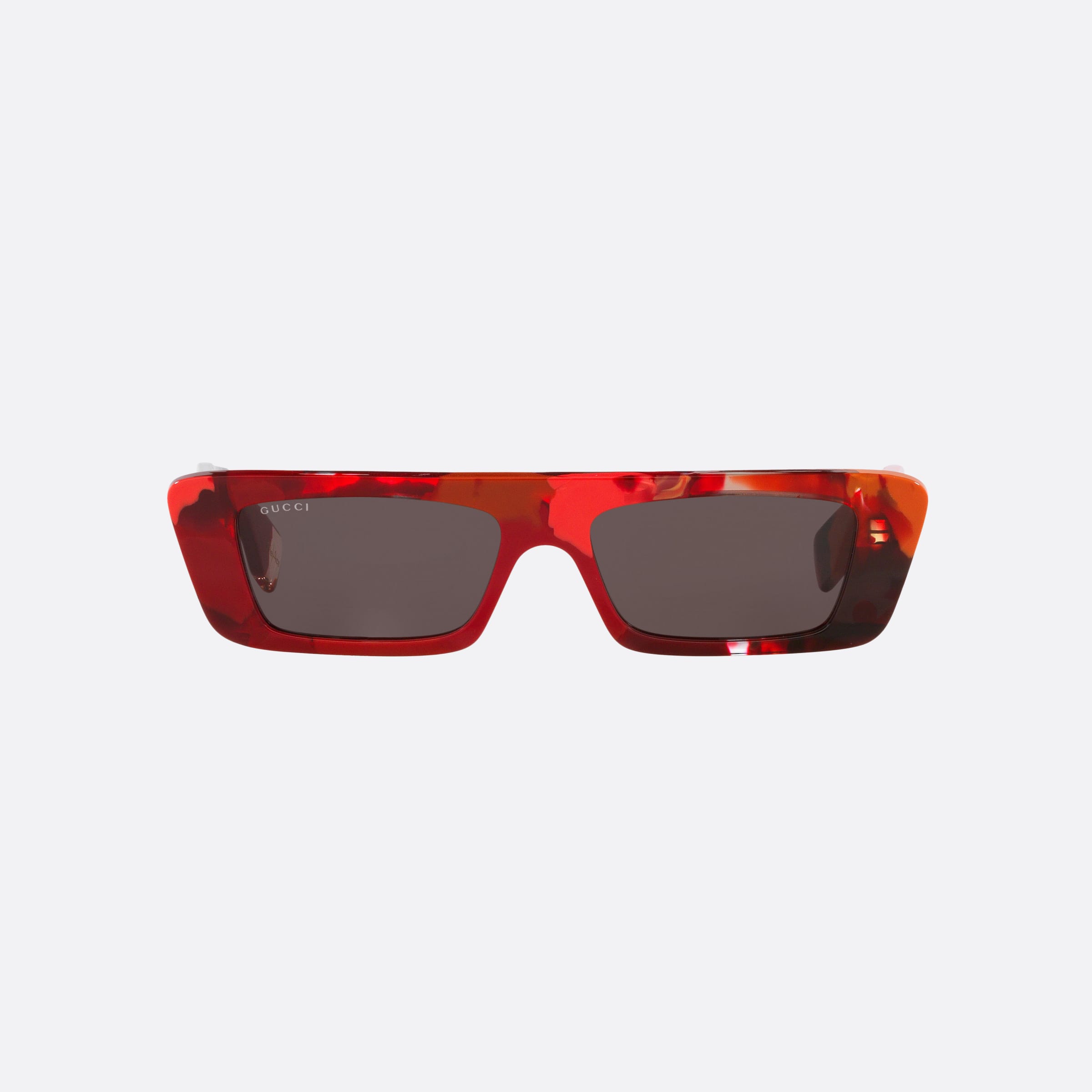Gucci 54mm Red Rectangle Man Sunglasses - Side View