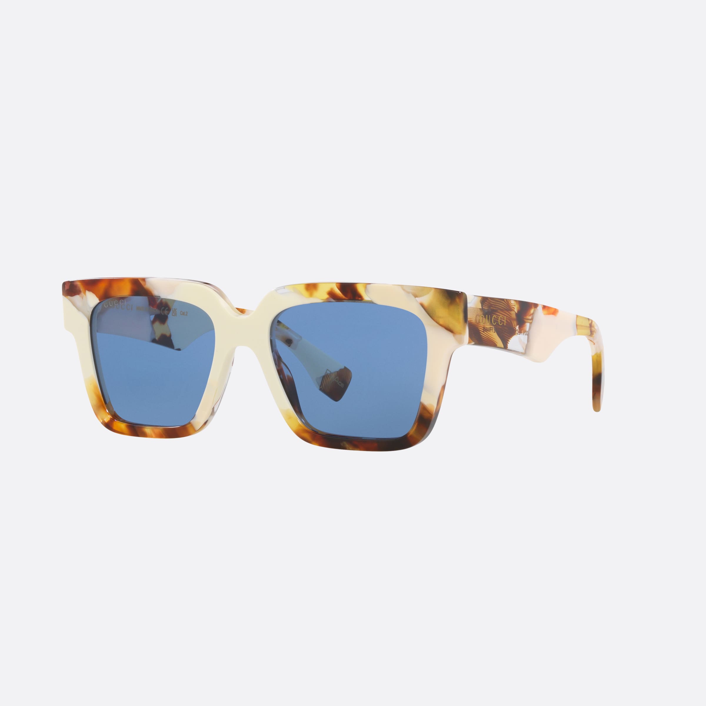 Gucci 54mm Tortoise Rectangle Man Sunglasses - Main View