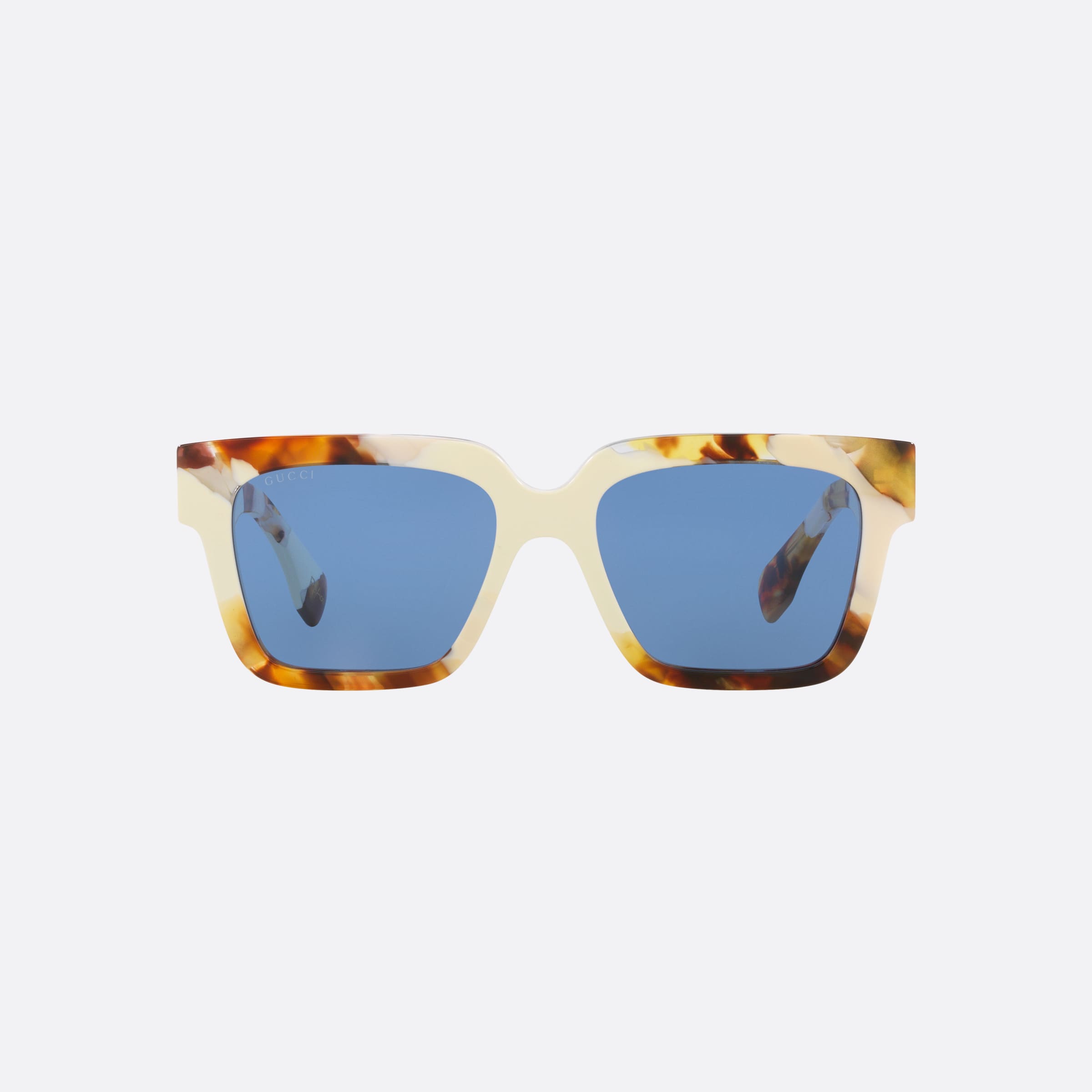 Gucci 54mm Tortoise Rectangle Man Sunglasses - Side View