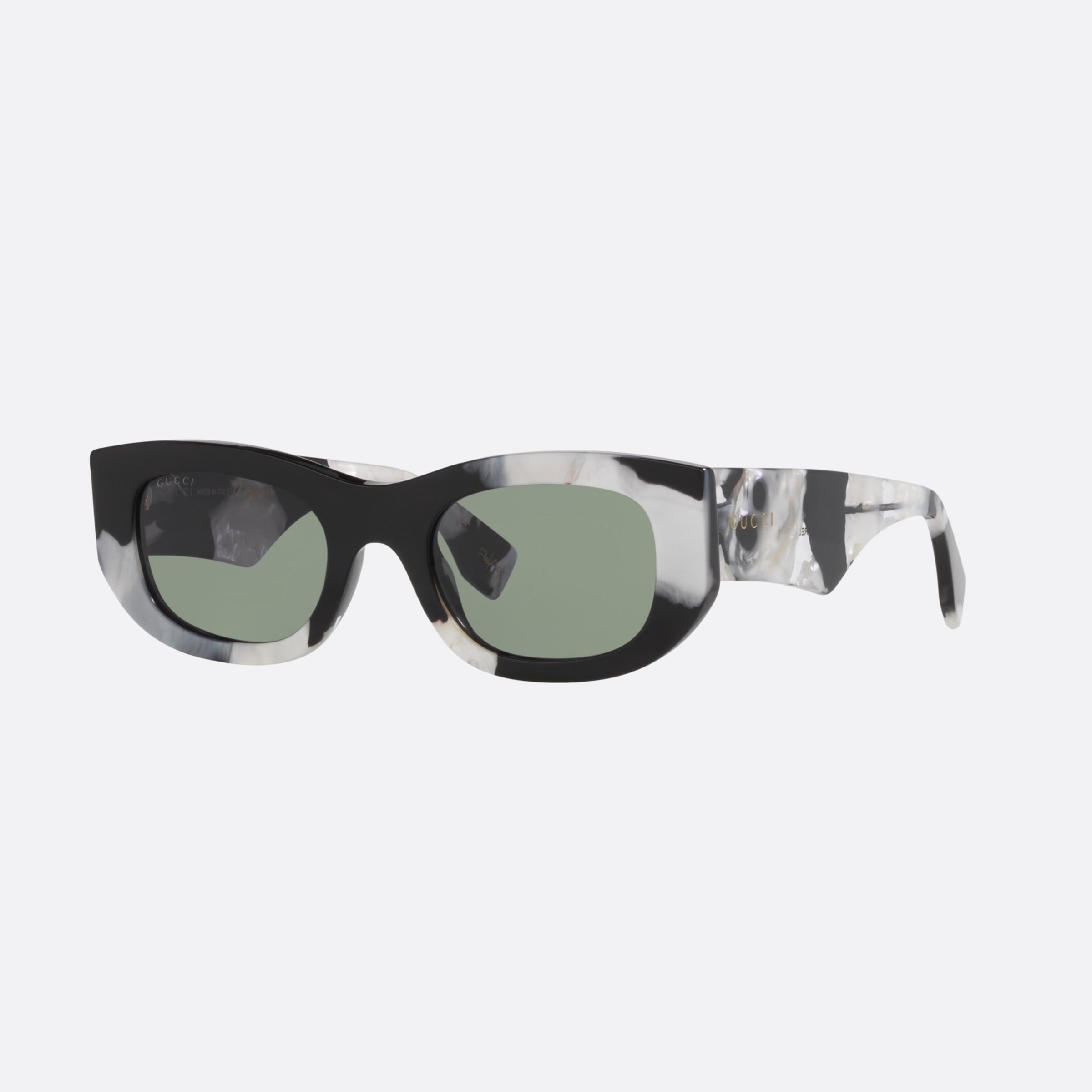 Gucci 51mm Black Round Unisex Sunglasses - Main View