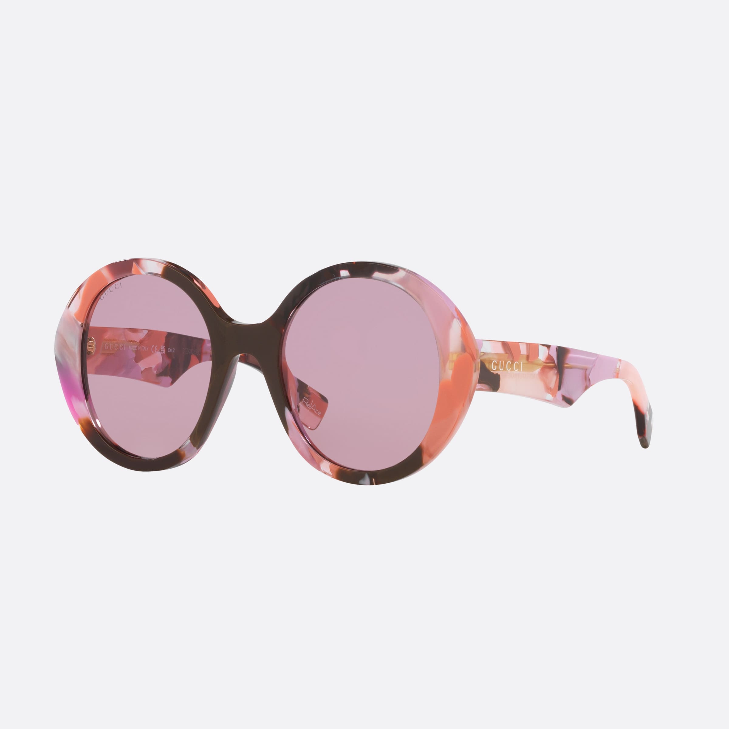 Gucci 54mm Pink Round Woman Sunglasses - Main View