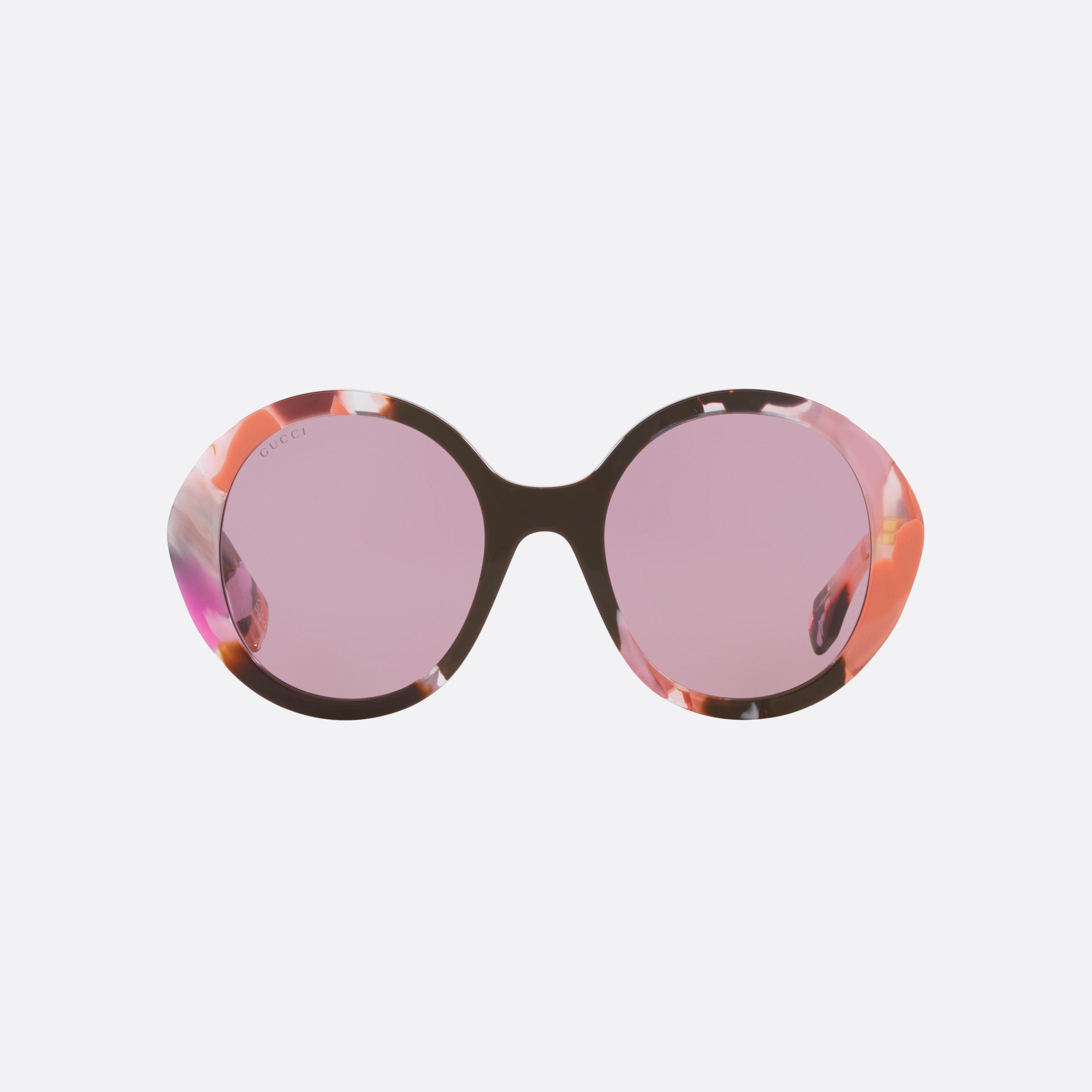 Gucci 54mm Pink Round Woman Sunglasses - Side View