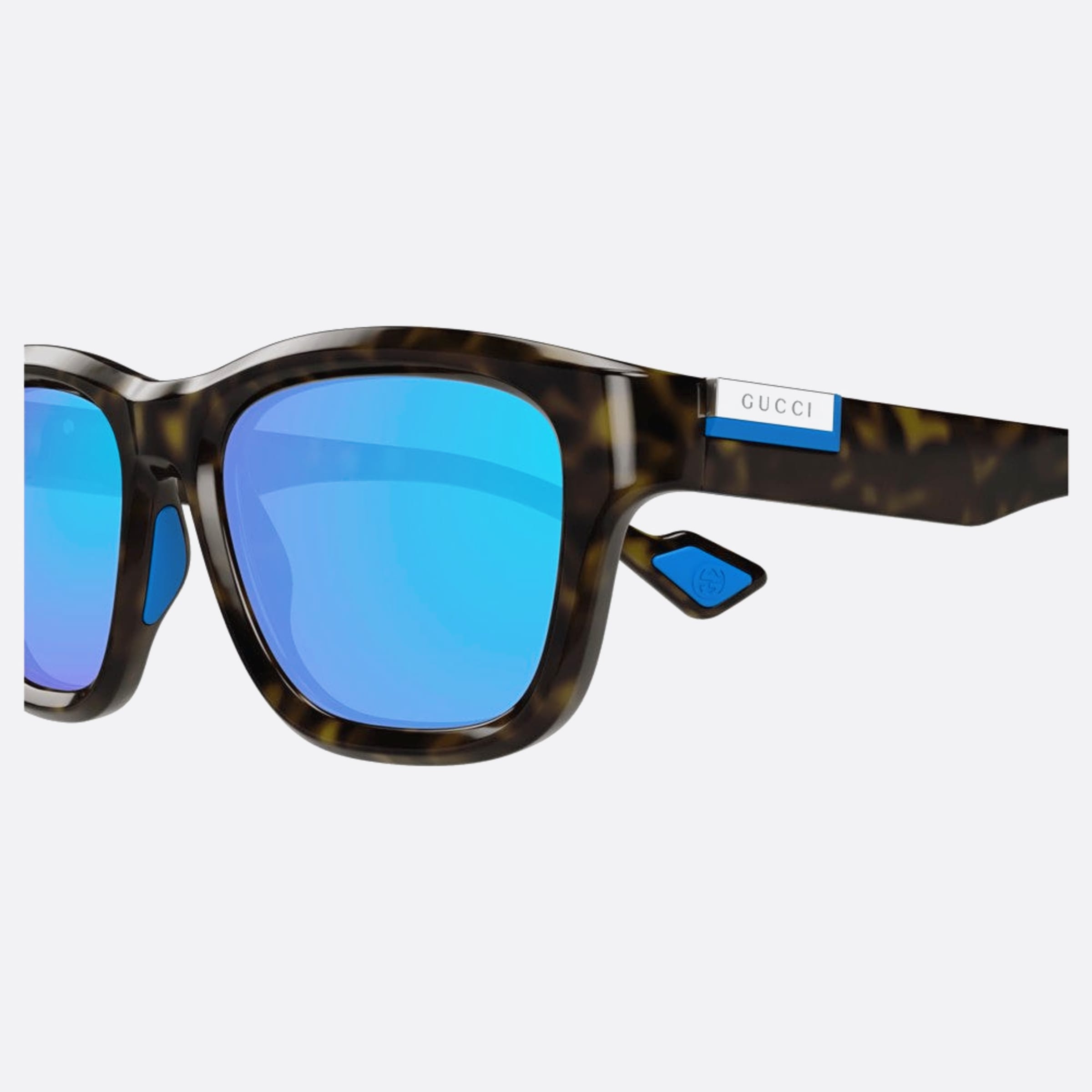 Gucci 54mm Hvbl Havana Squared Man Sunglasses - Detail View