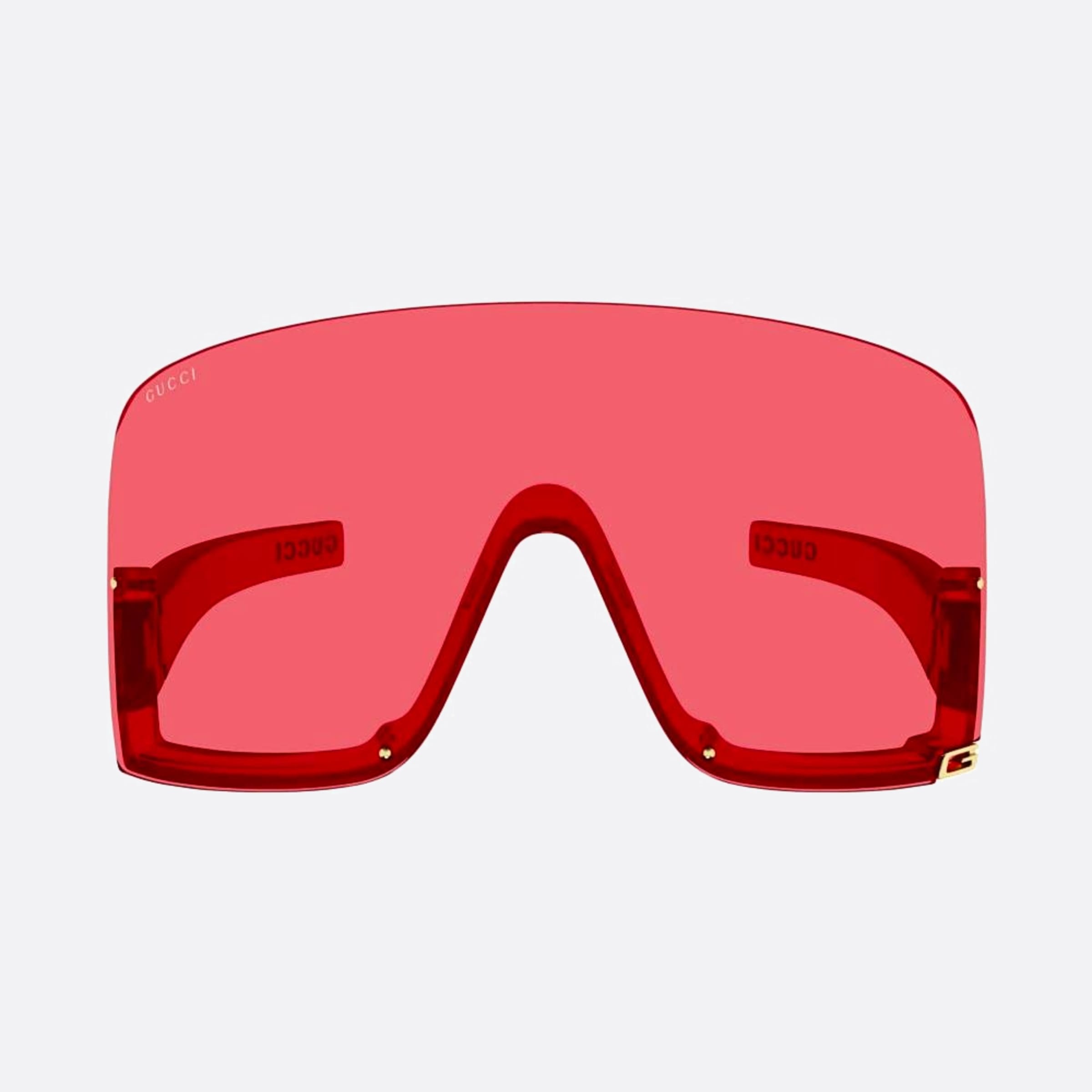 Gucci 99mm Qlo Red Shield Woman Sunglasses - Main View