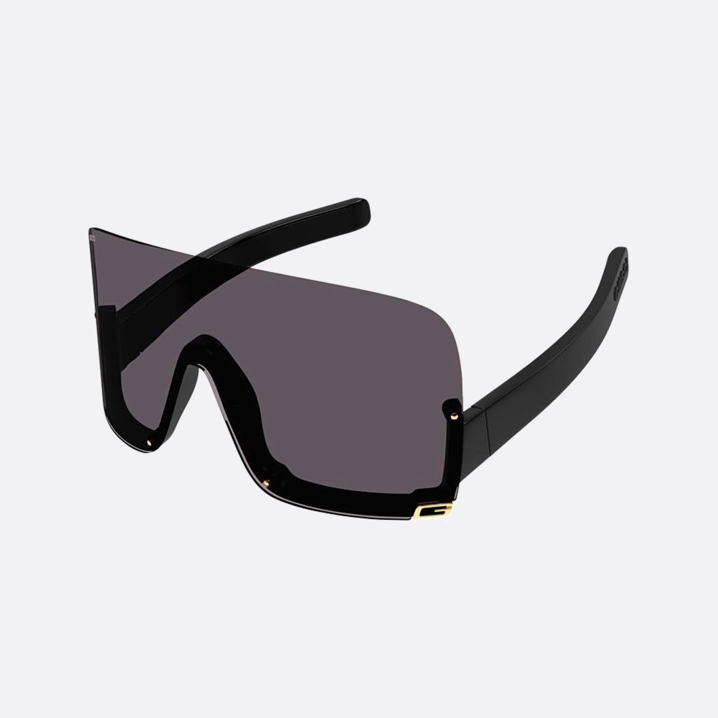 Gucci 99mm Asf Black Shield Woman Sunglasses - Side View
