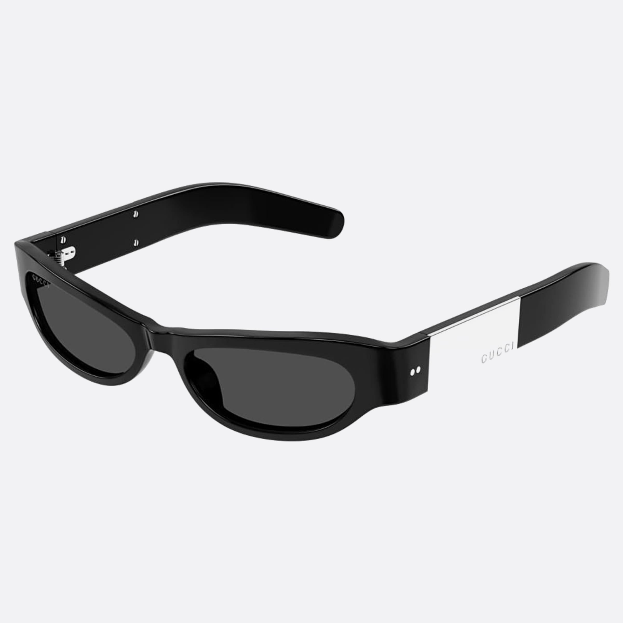 Gucci 53mm Black Cat Eye Women Sunglasses - Side View
