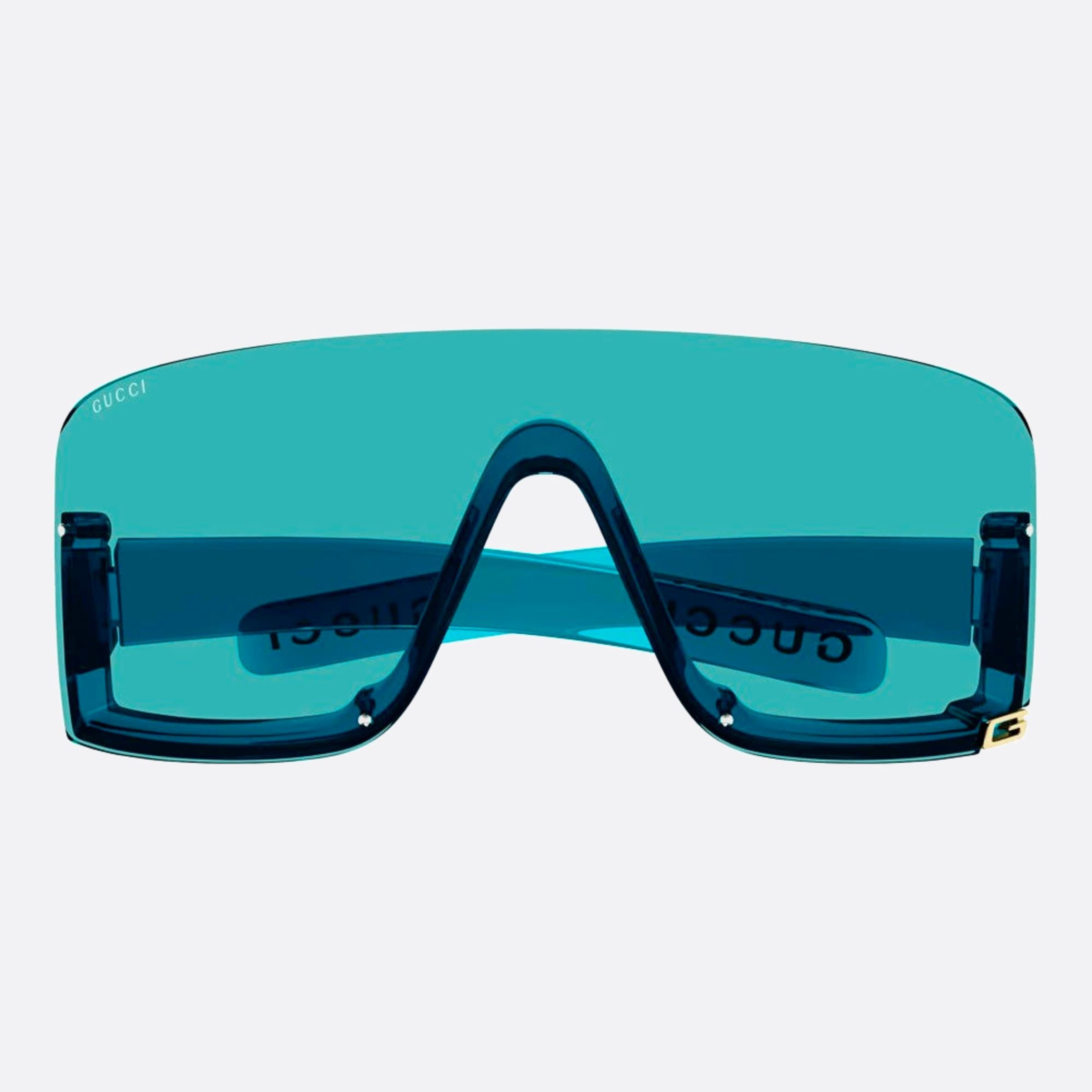Gucci 99mm Blue Shield Women Sunglasses - Lifestyle Shot