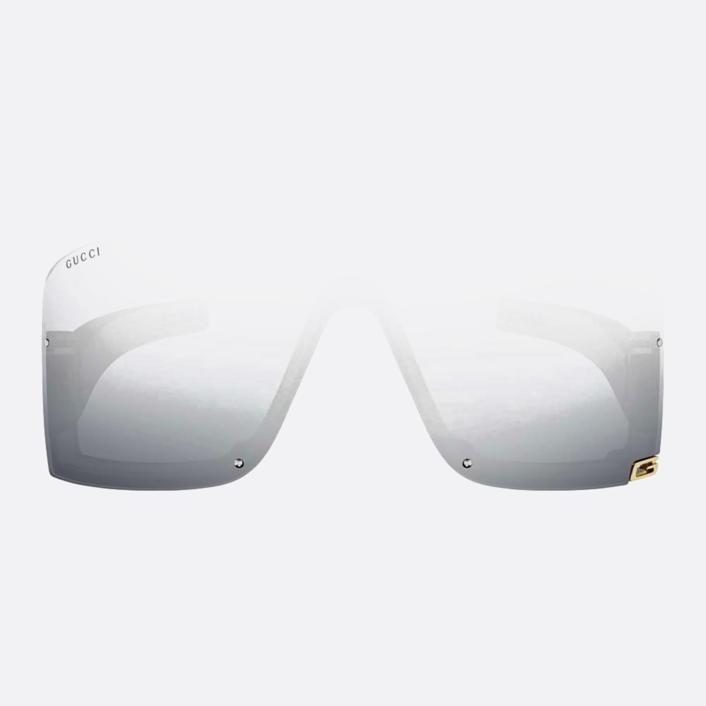 Gucci 99mm Silver Shield Woman Sunglasses - Main View