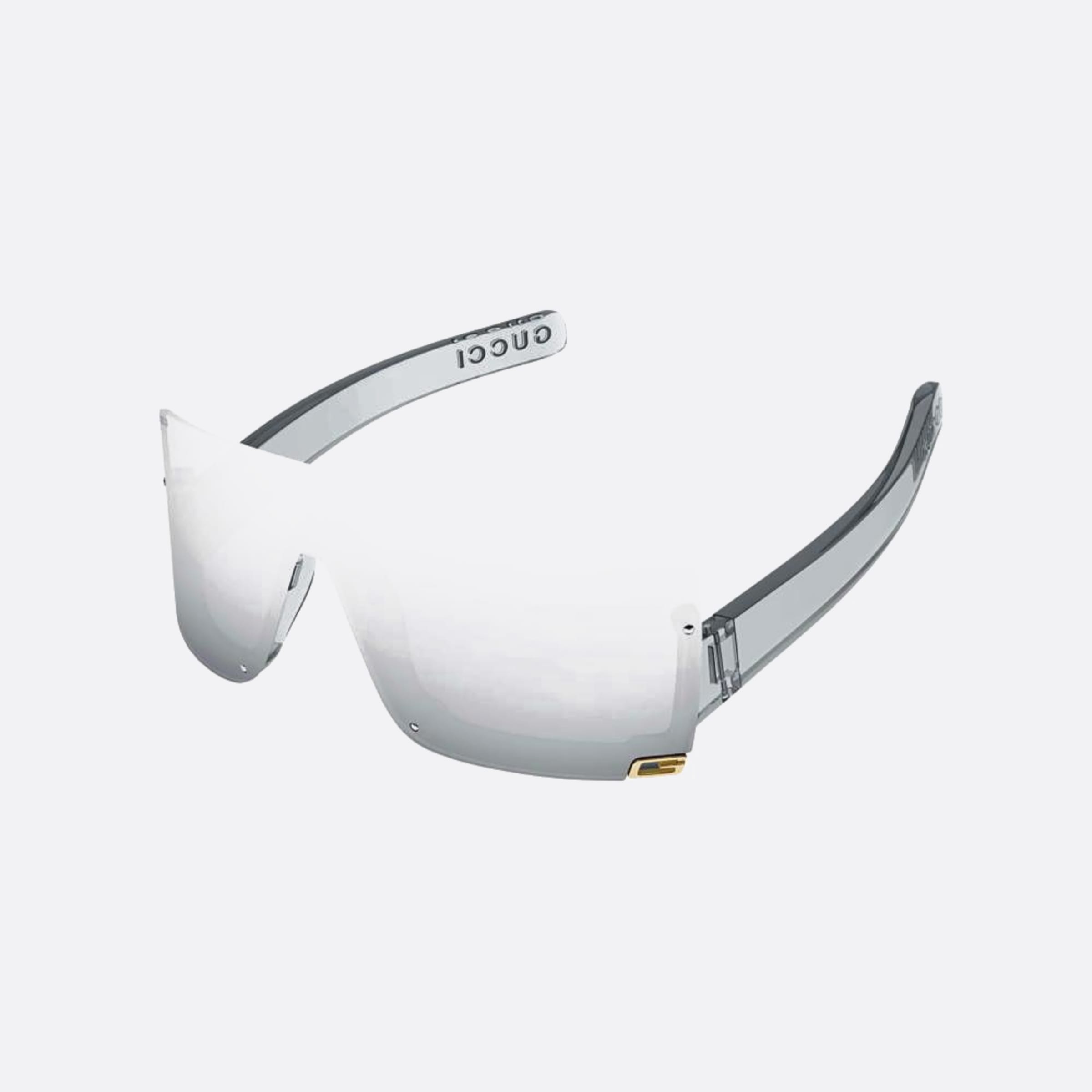 Gucci 99mm Silver Shield Woman Sunglasses - Side View
