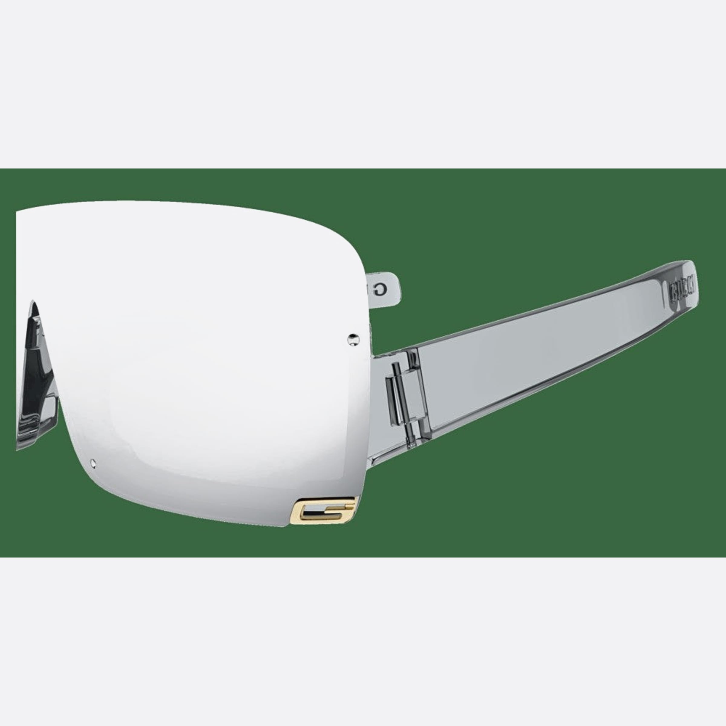 Gucci 99mm Silver Shield Woman Sunglasses - Detail View