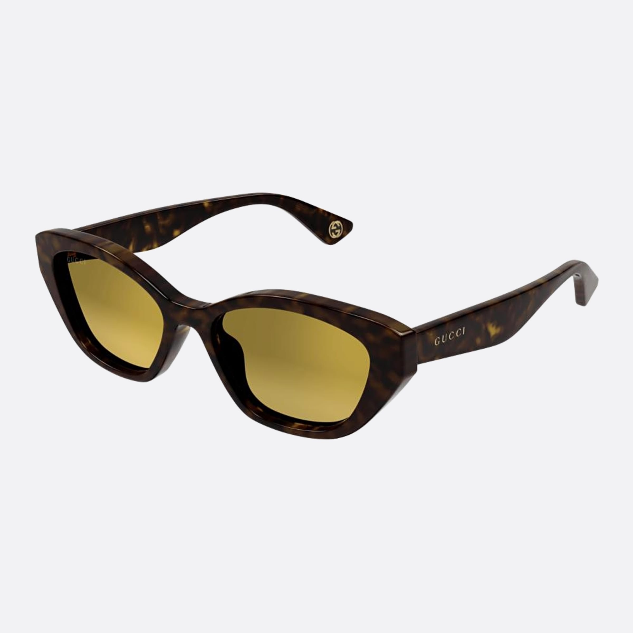 Gucci 54mm Bre Havana Cat Eye Woman Sunglasses - Side View