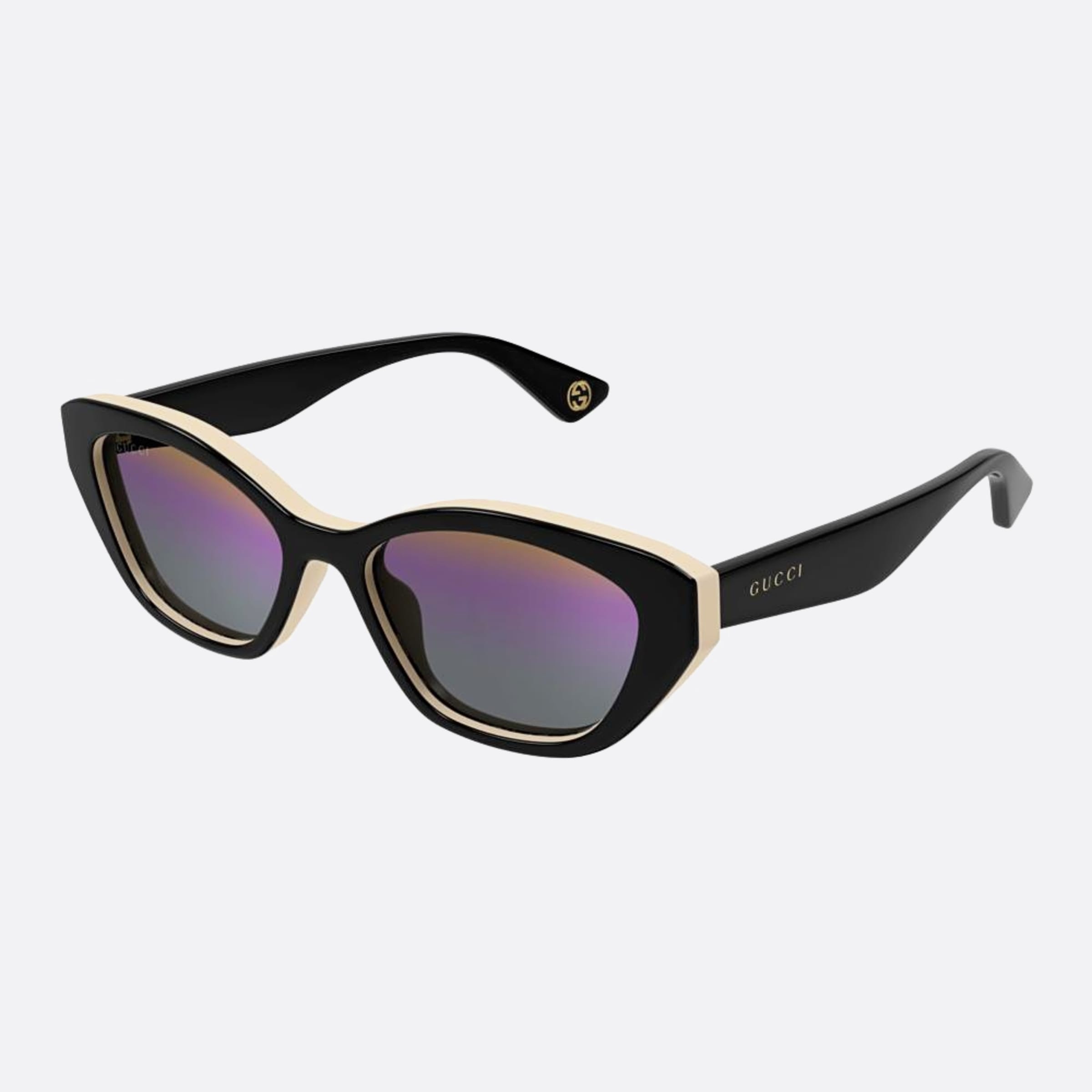 Gucci 55mm Gg1638sa Bwm Black Cat Eye Women Sunglasses - Side View
