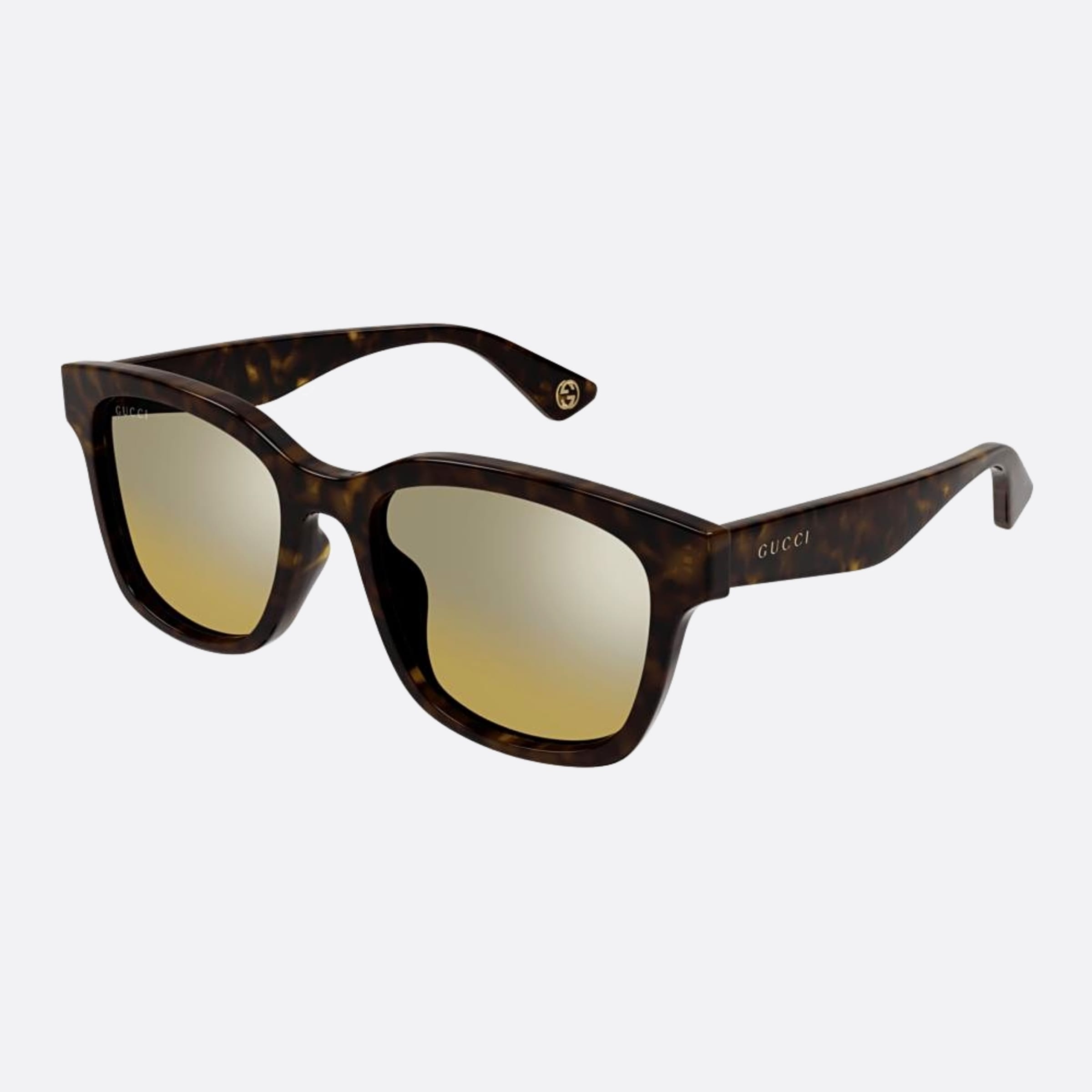 Gucci 55mm Gg1639sa Hsg Havana Squared Men Sunglasses - Side View