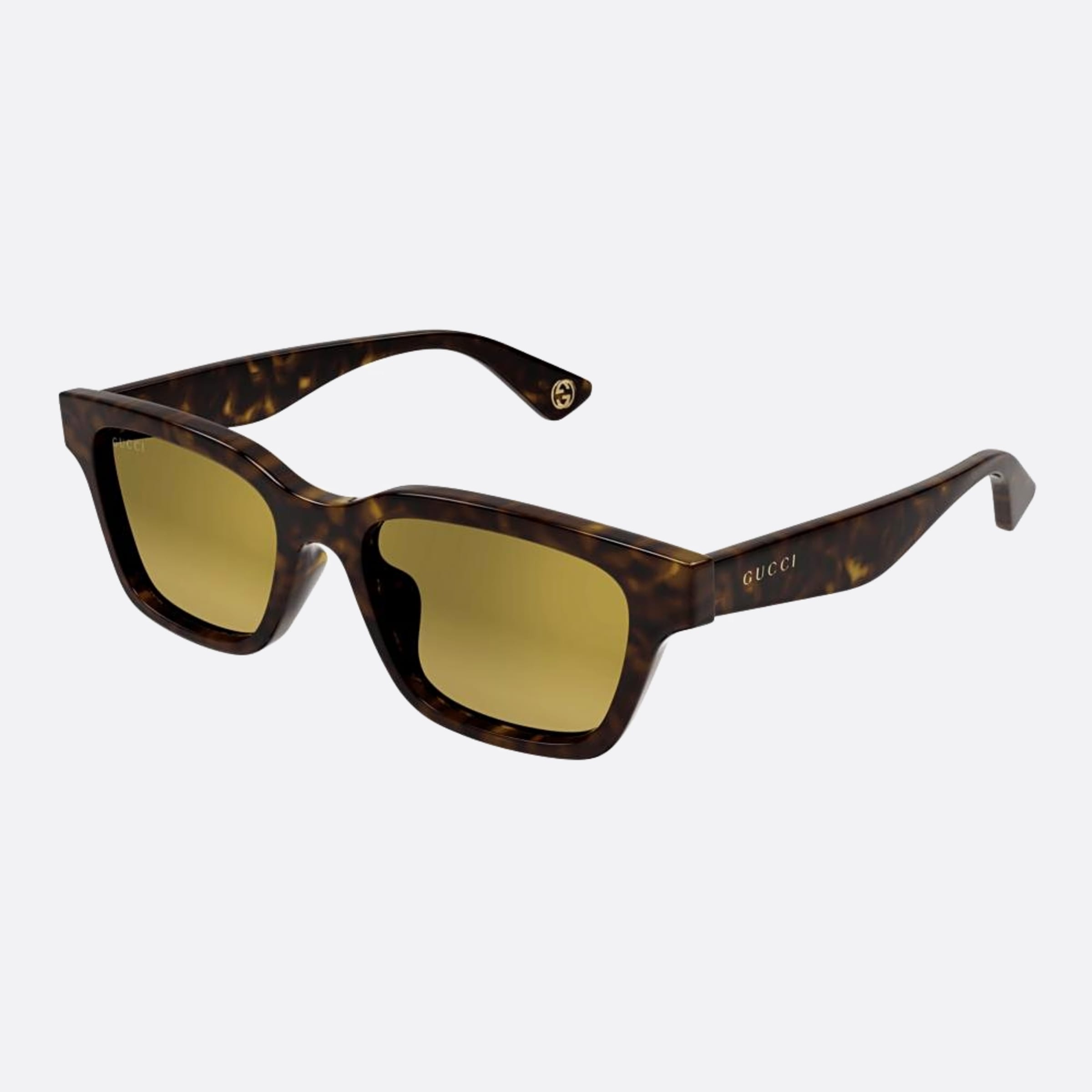 Gucci 53mm Gg1641sa Hgl Havana Squared Men Sunglasses - Side View