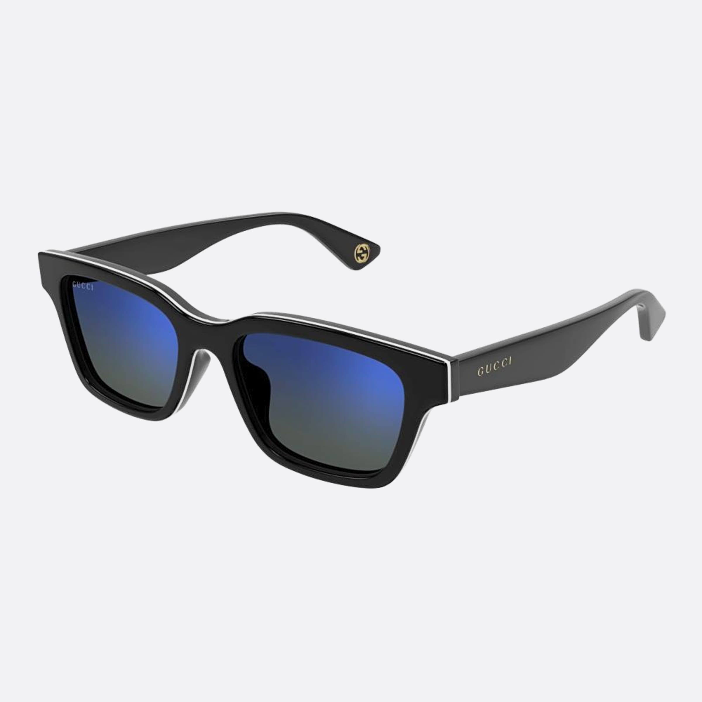Gucci 53mm Gg1641sa Bbl Black Squared Men Sunglasses - Side View