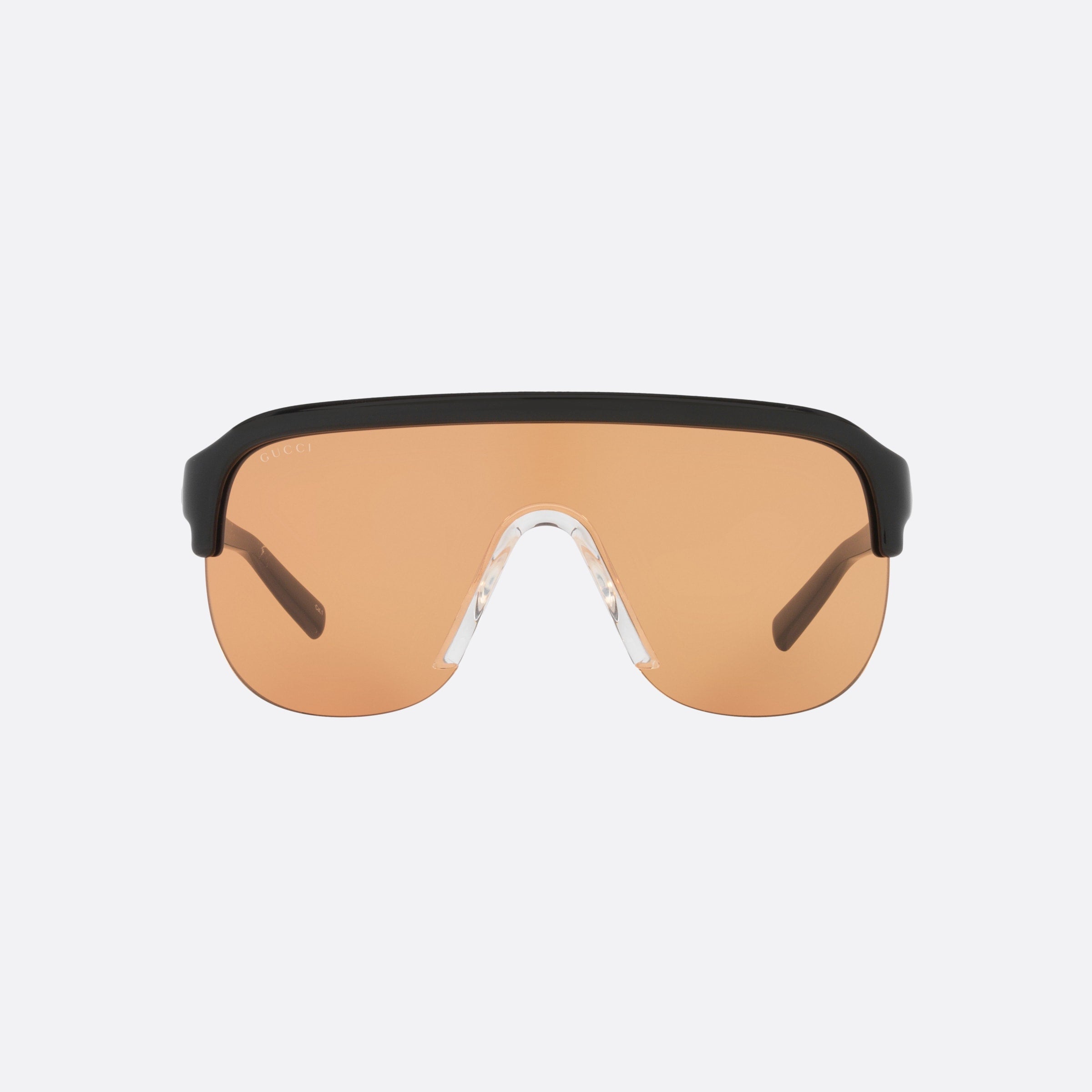 Gucci 99mm Black Rectangle Man Sunglasses - Side View