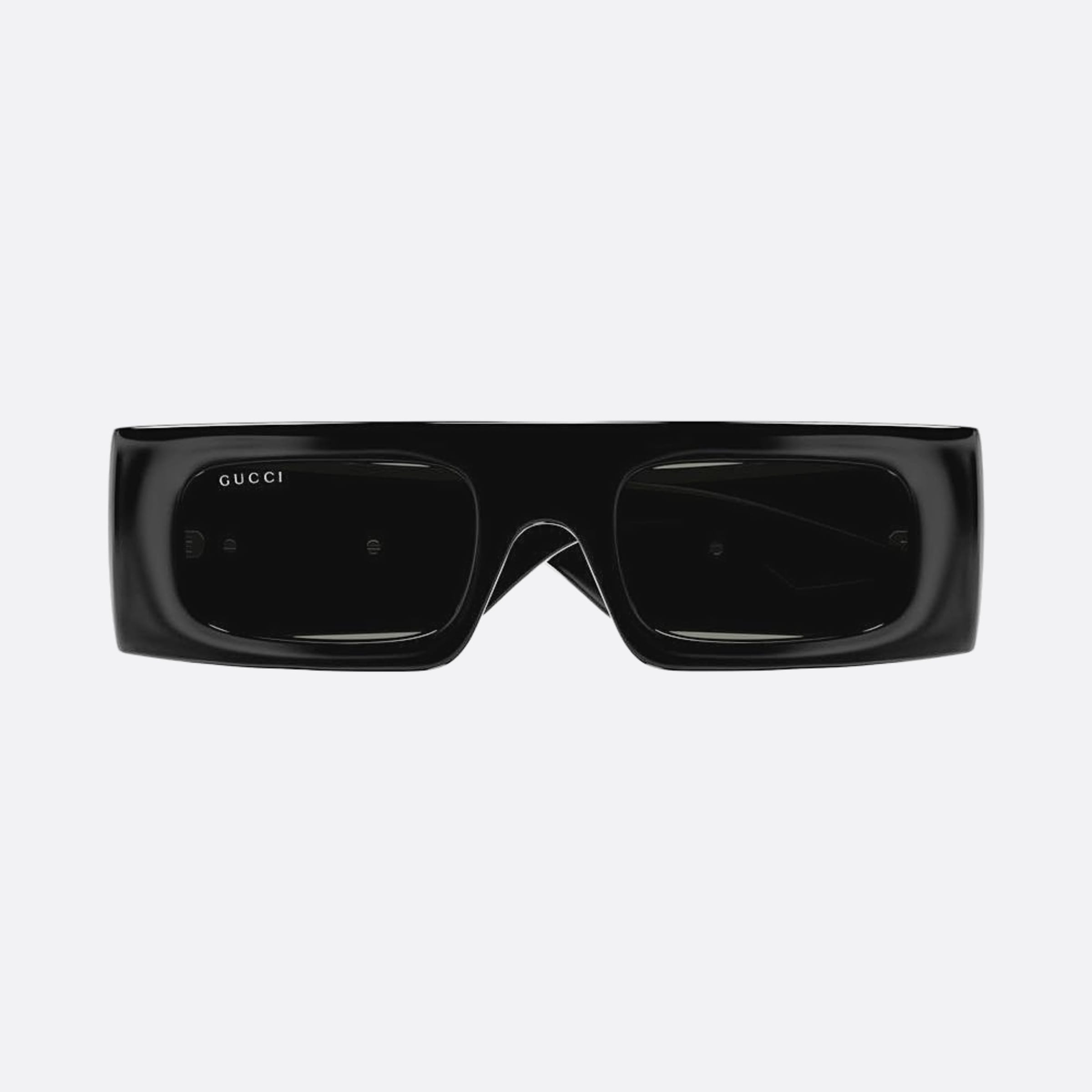Gucci 49mm Black Rectangle Woman Sunglasses - Detail View