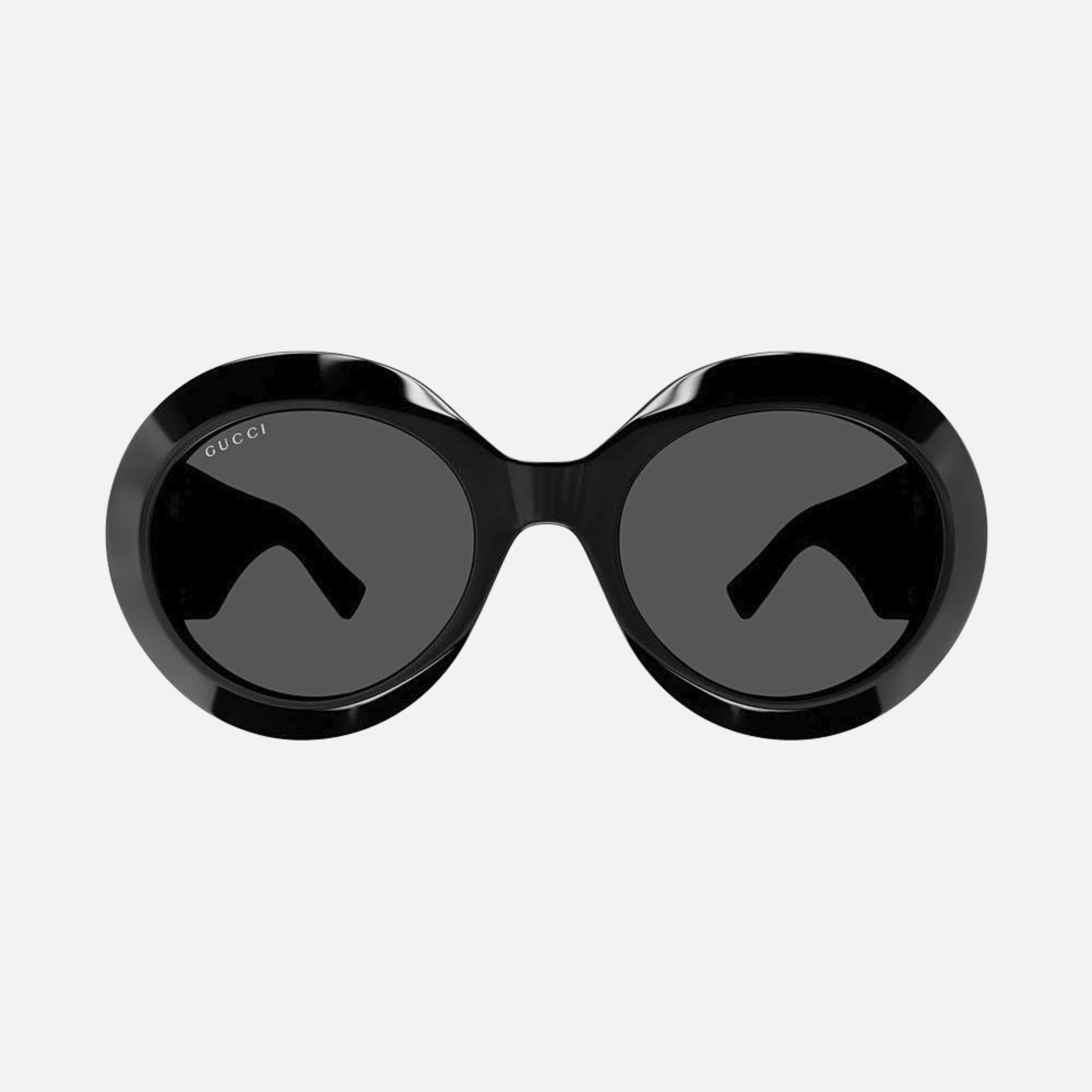 Gucci 54mm Black Round Woman Sunglasses - Main View