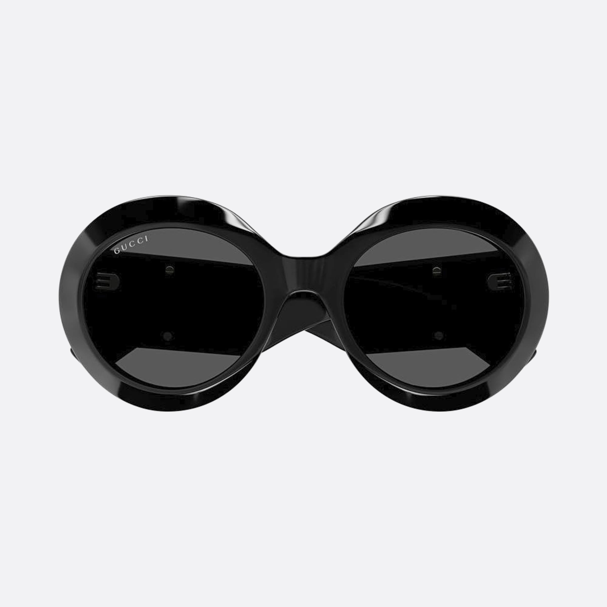 Gucci 54mm Black Round Woman Sunglasses - Detail View