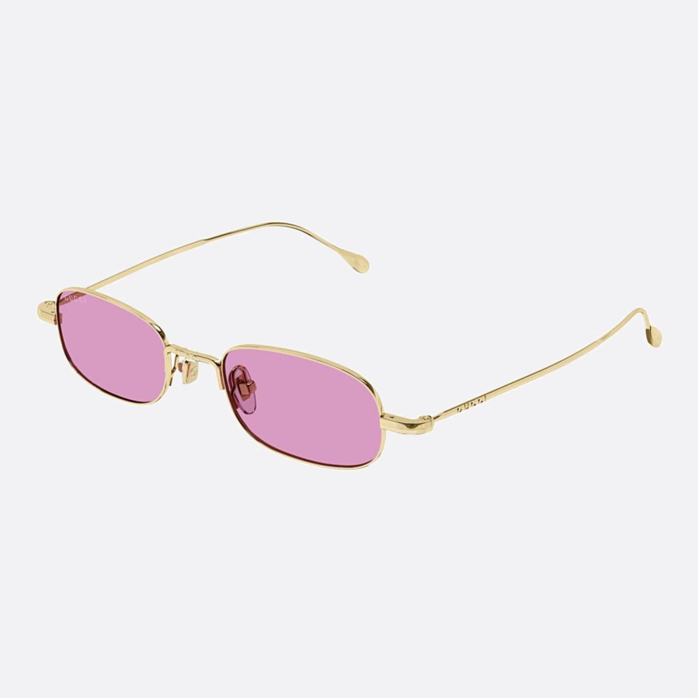 Gucci 45mm Gpk Gold Squared Man Sunglasses - Side View