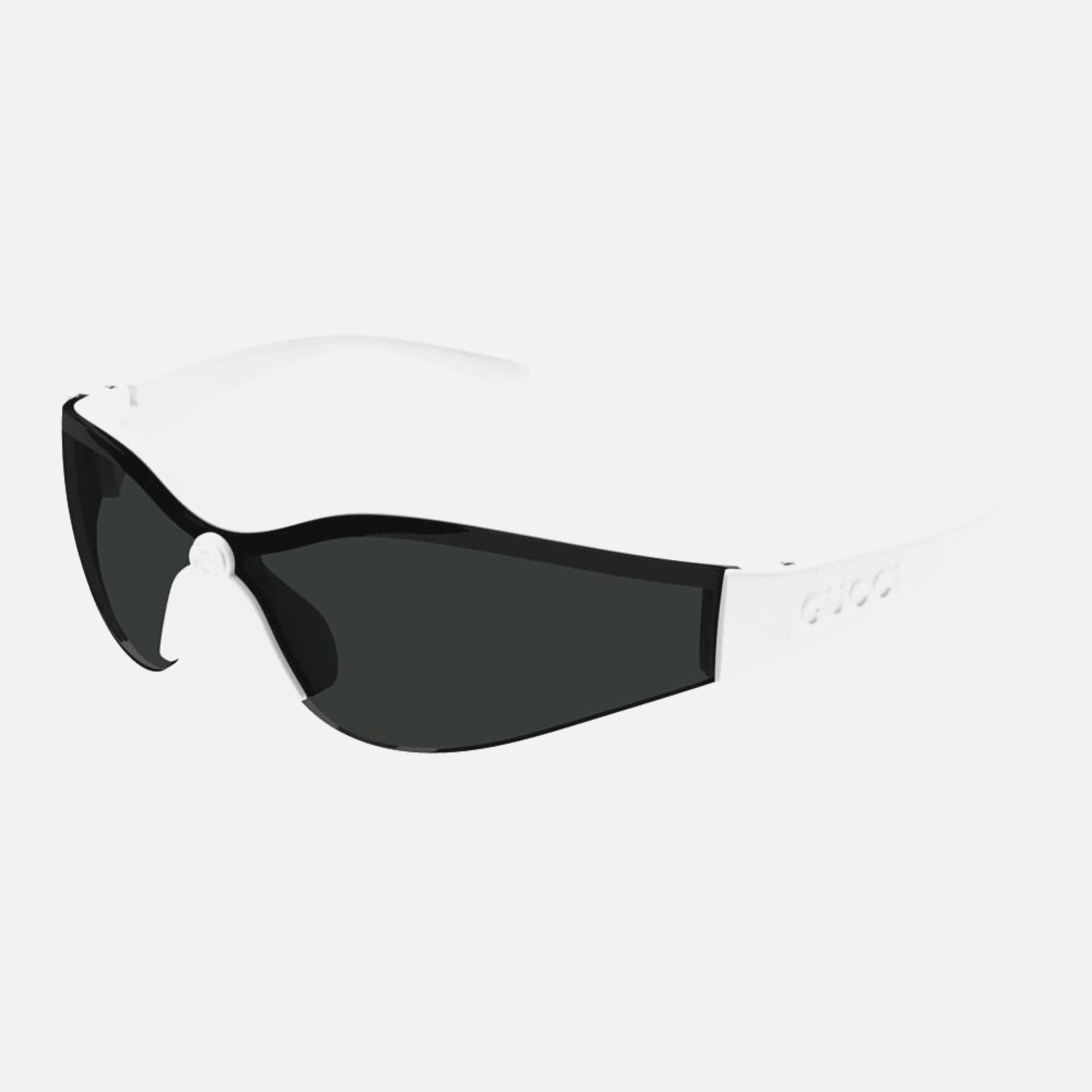 Gucci 99mm Wgr White Sports Woman Sunglasses - Side View