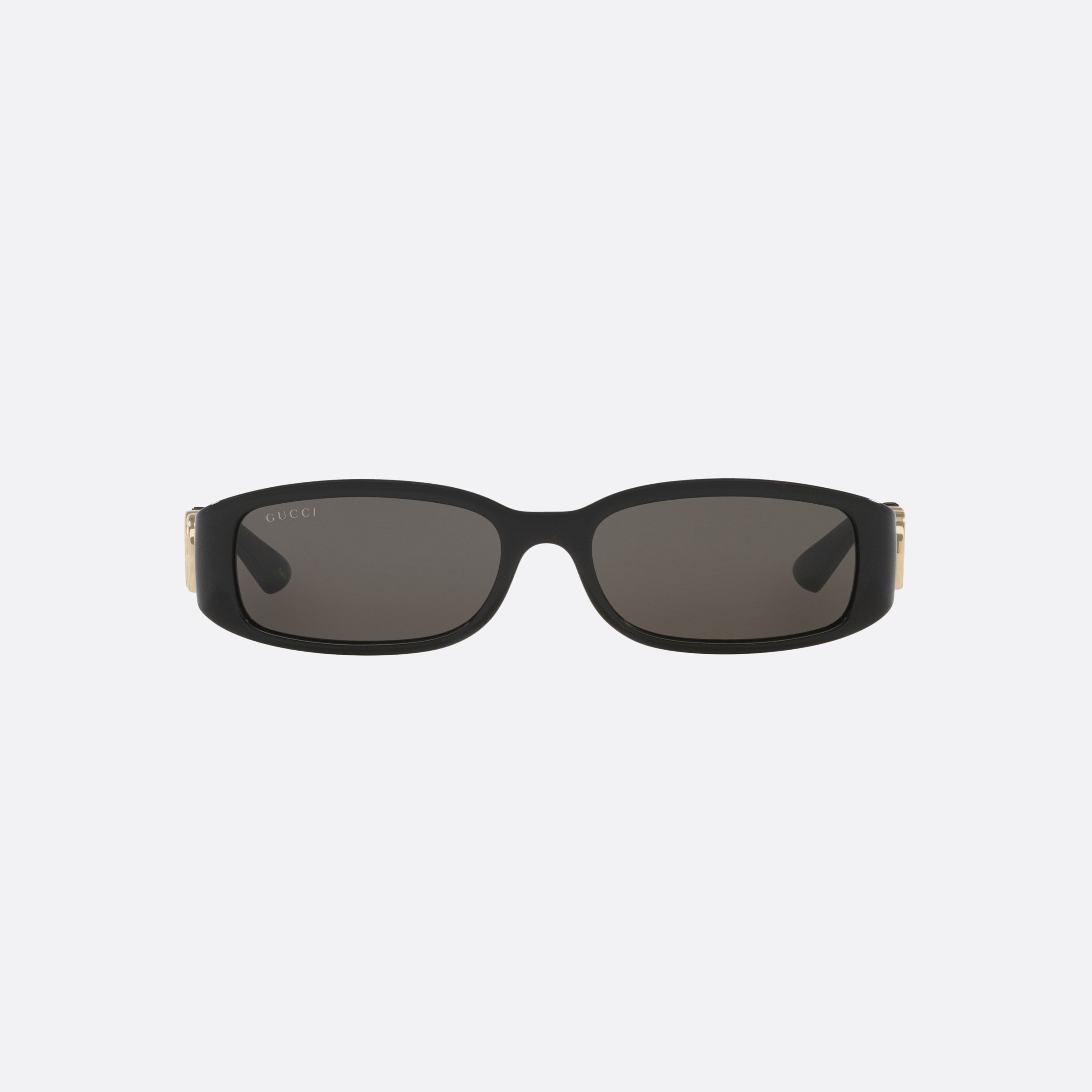 Gucci 54mm Black Rectangle Woman Sunglasses - Side View