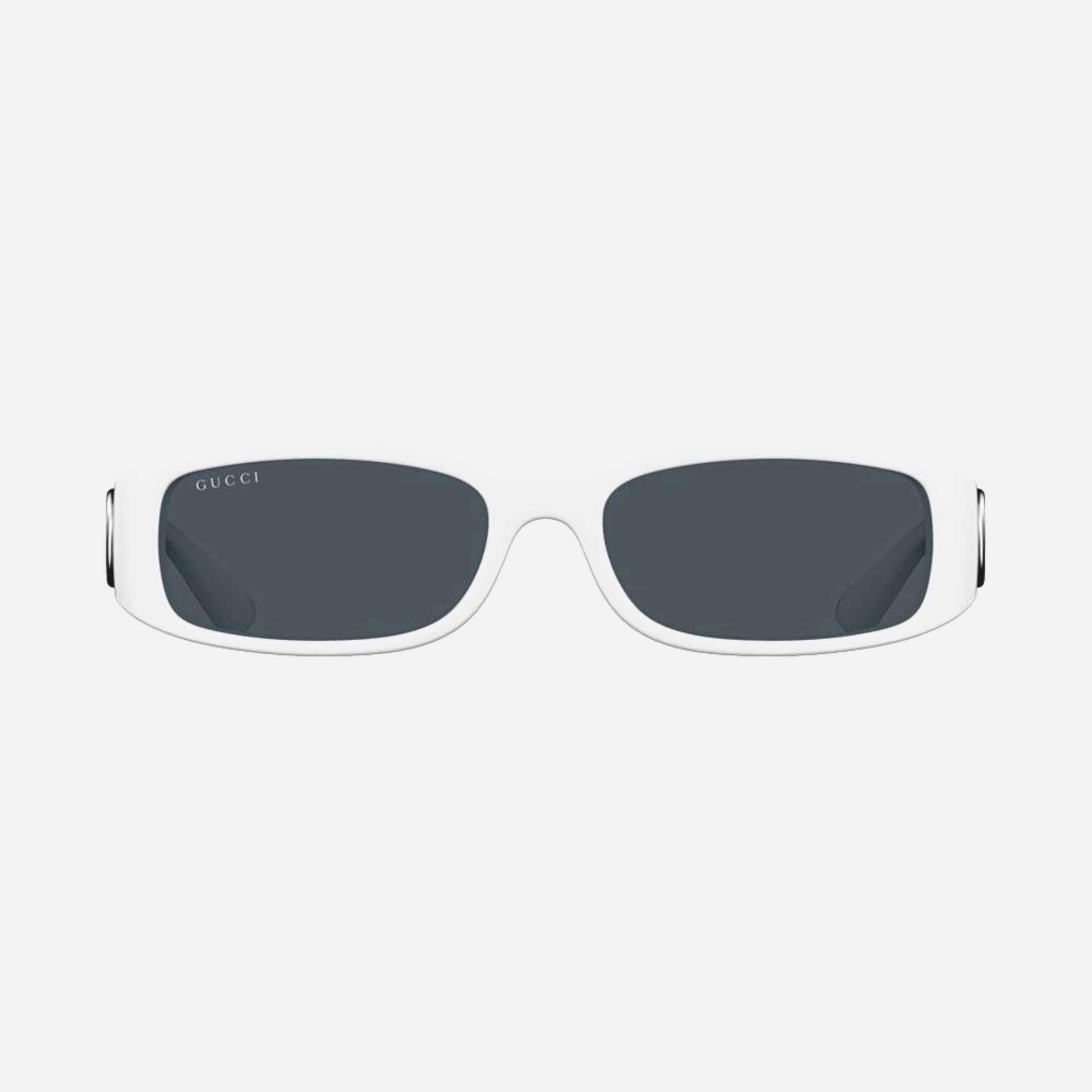 Gucci 54mm Wsg White Rectangle Woman Sunglasses - Main View