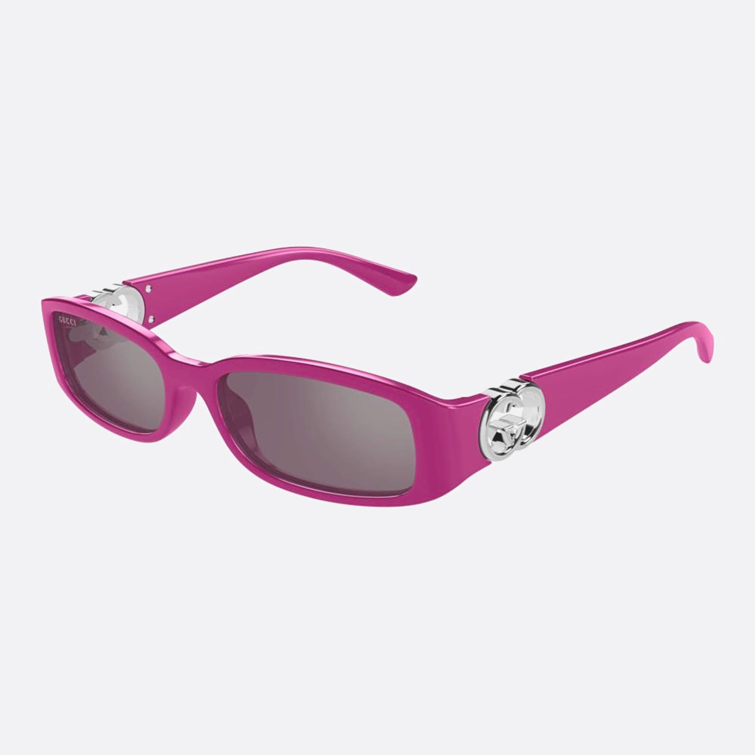 Gucci 54mm Fss Pink Rectangle Woman Sunglasses - Side View