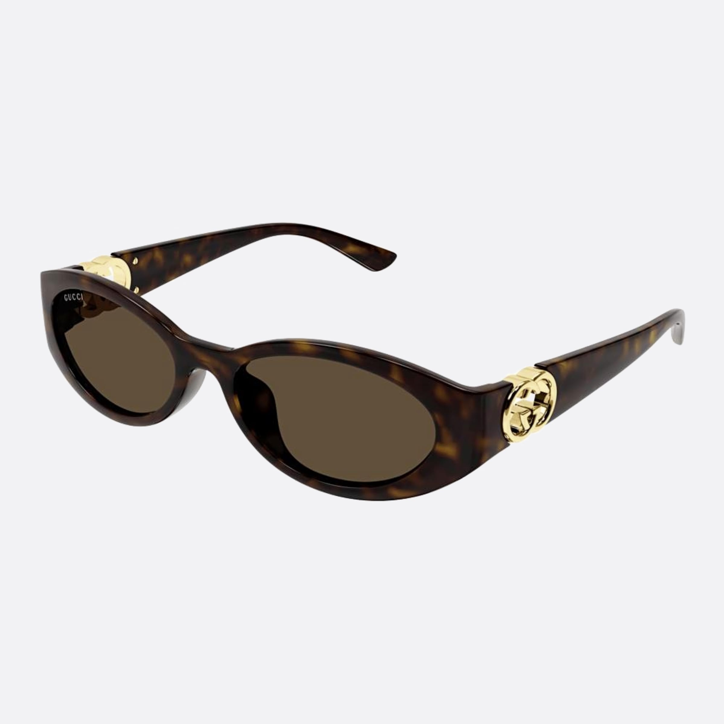 Gucci 56mm Gg1662sa Bre Havana Oval Woman Sunglasses - Side View