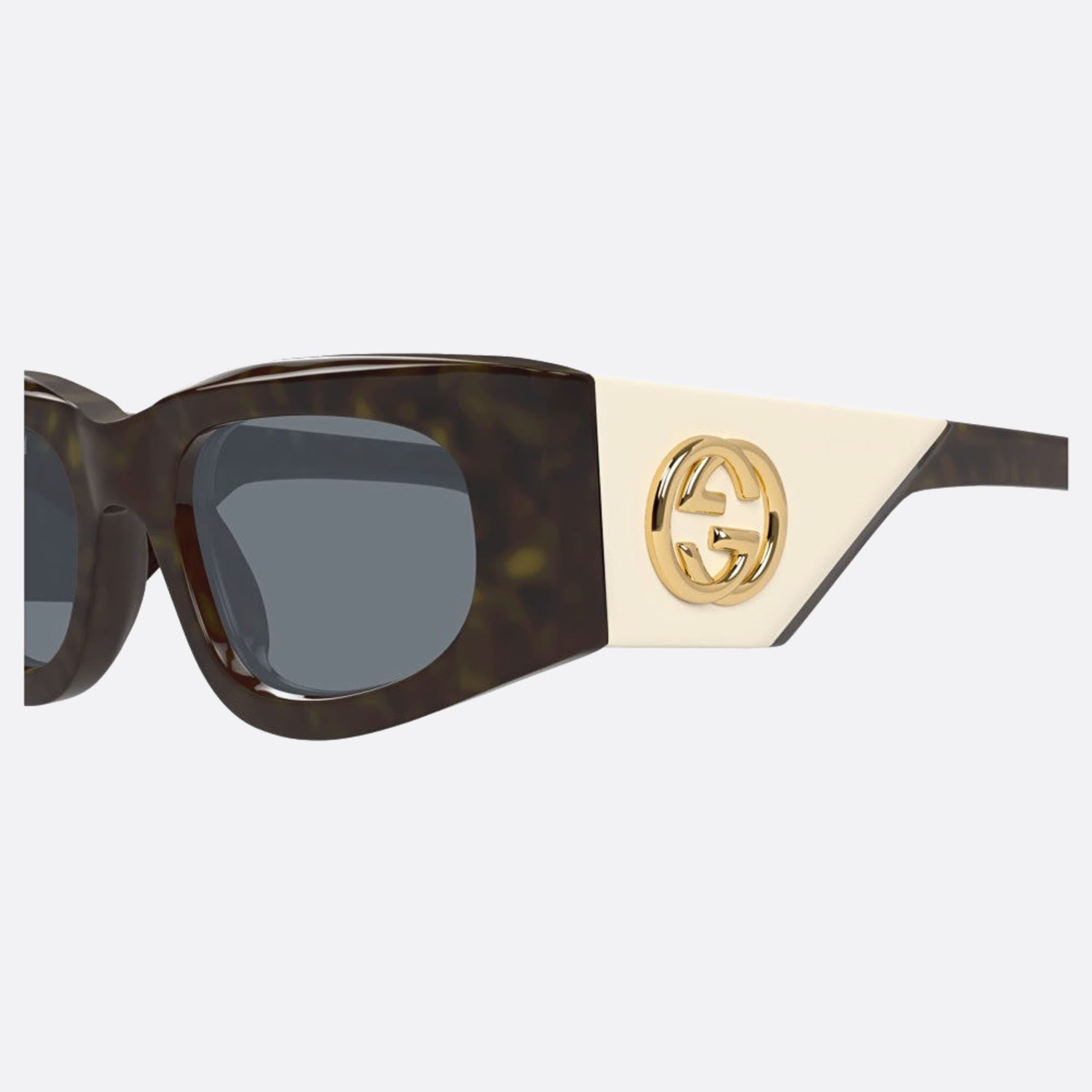 Gucci 51mm Hvg Havana Squared Woman Sunglasses - Detail View