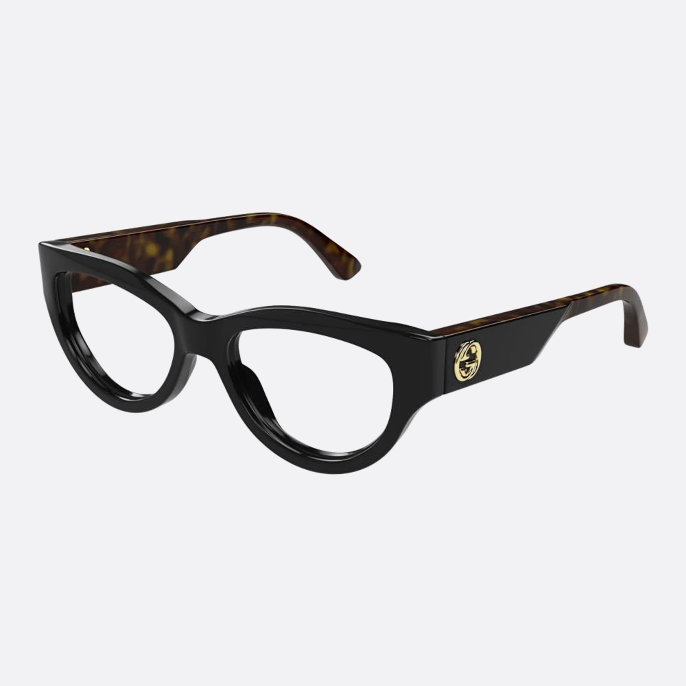 Gucci 50mm Bkhv Black Cat Eye Women Eyeglasses - Side View
