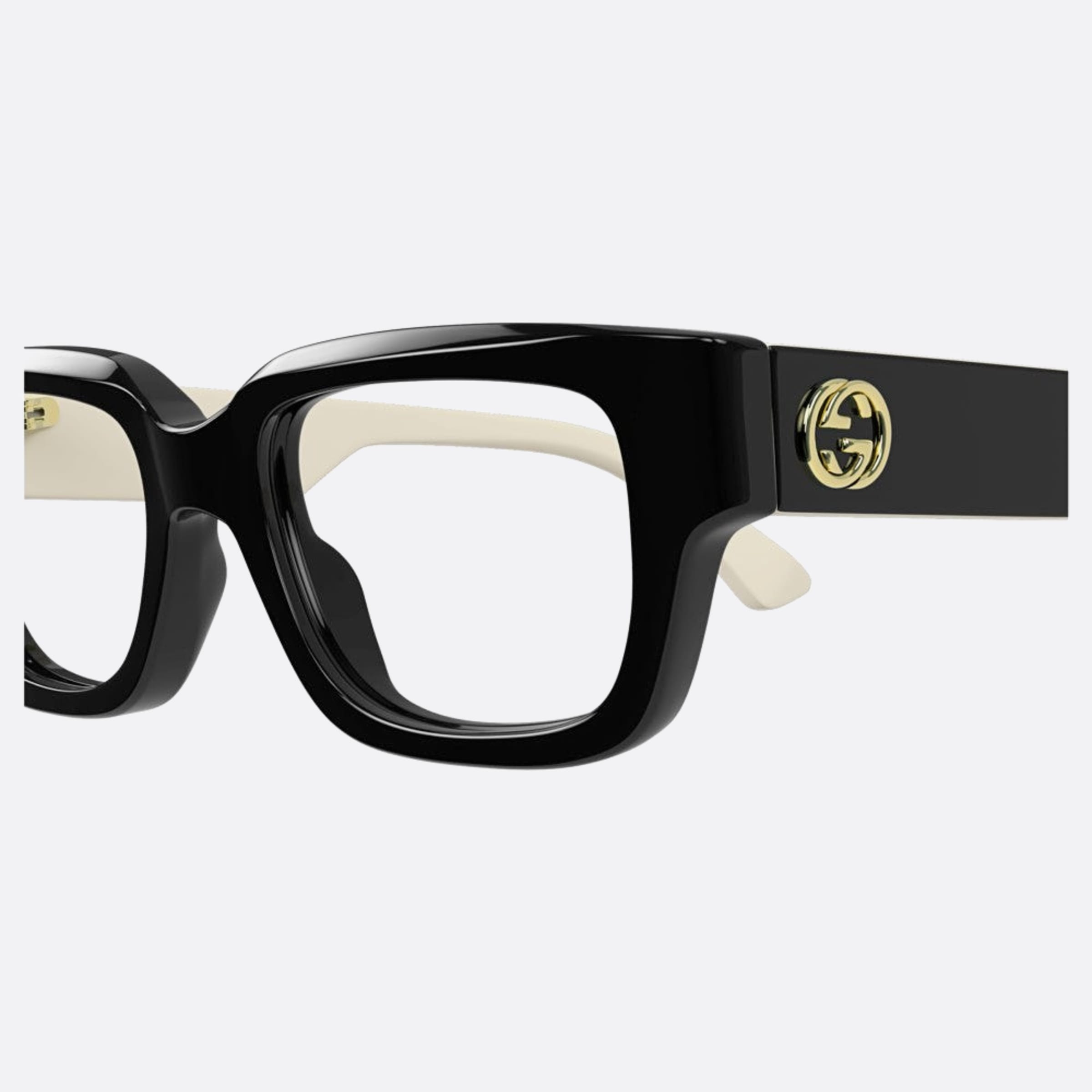 Gucci 53mm Bkwh Black Squared Woman Eyeglasses - Detail View