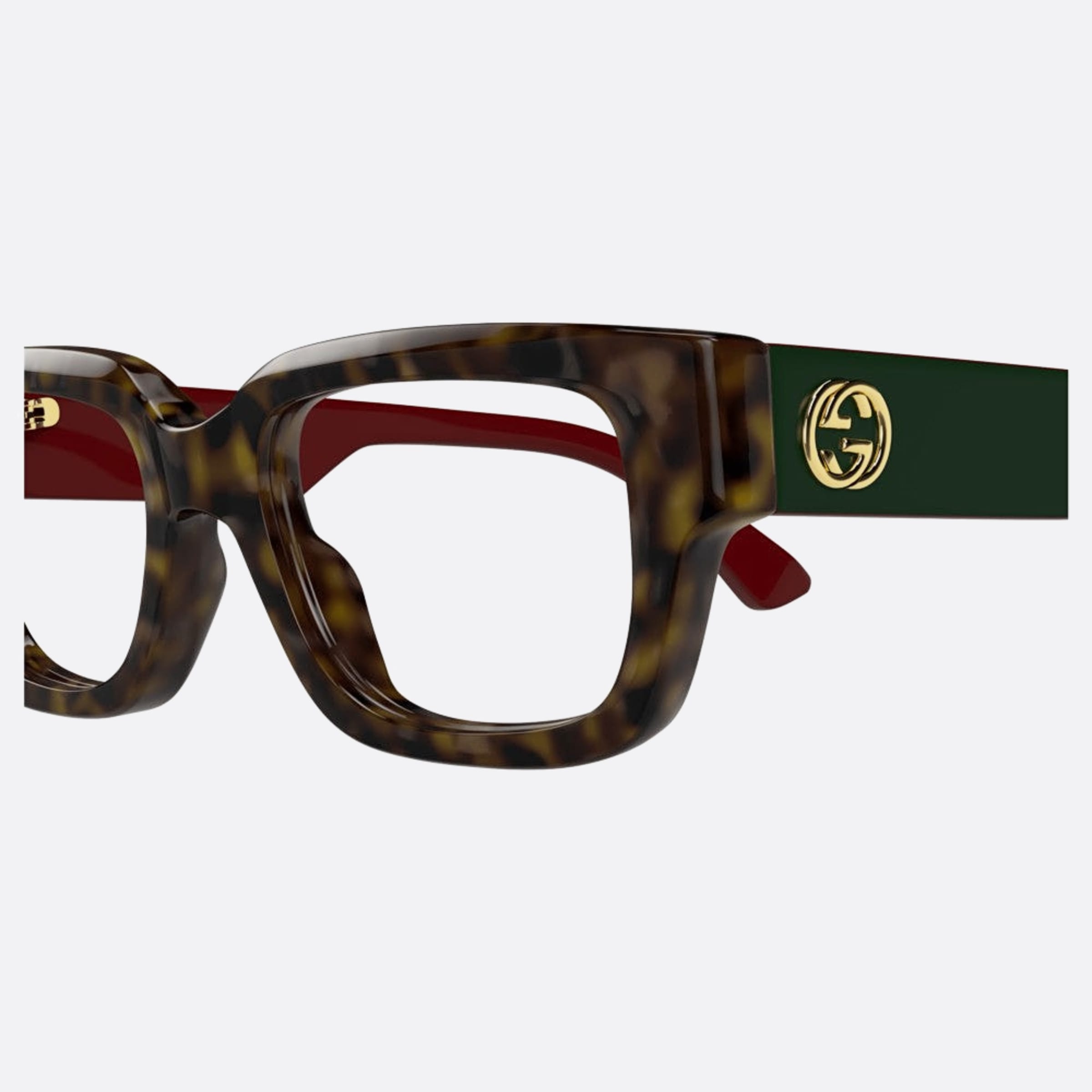 Gucci 53mm Hvbu Havana Squared Woman Eyeglasses - Detail View